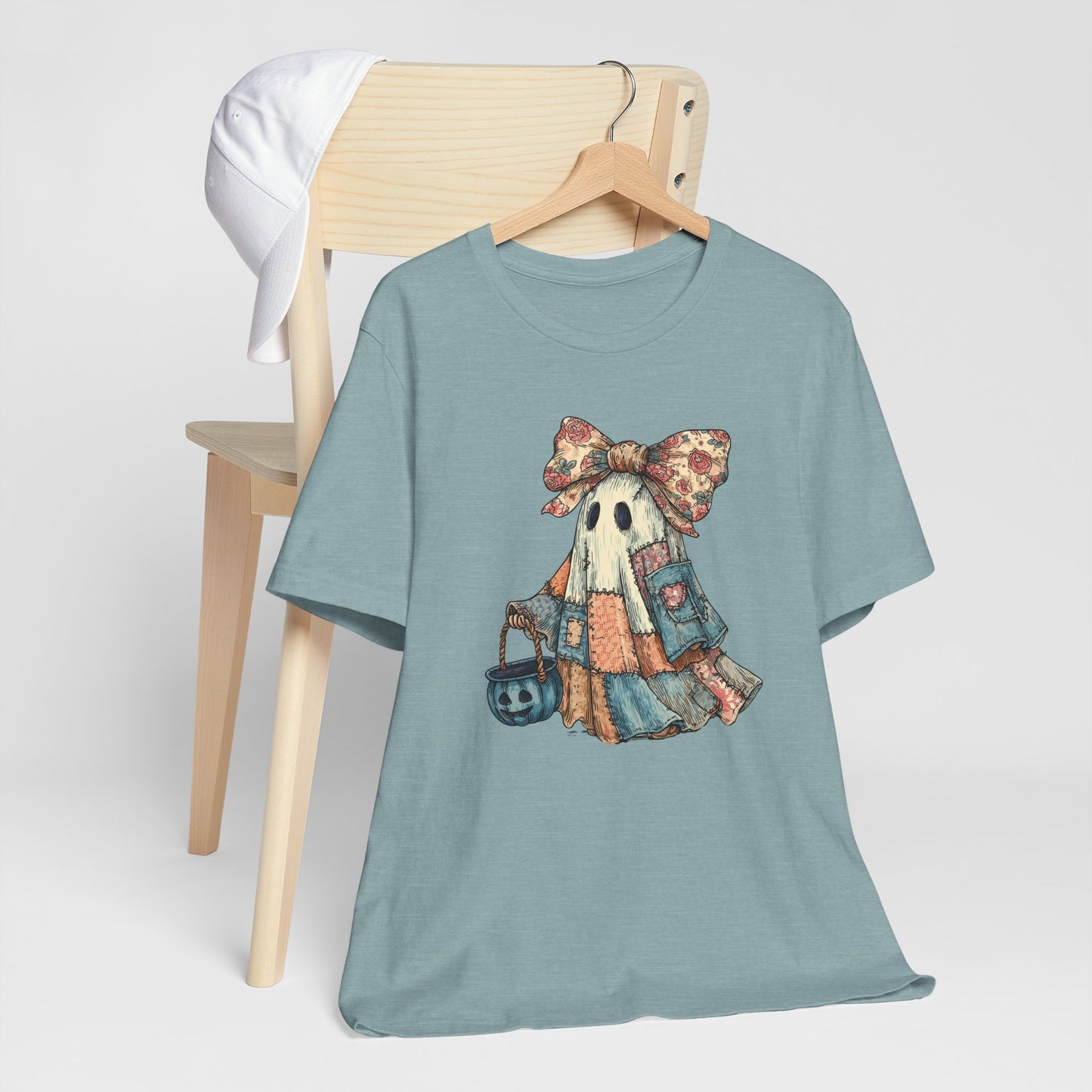 Patchwork Ghost Girl Halloween Tee