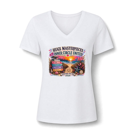 HUGS Masterpieces Inner Circle United 2026 Women’s V-Neck Tee