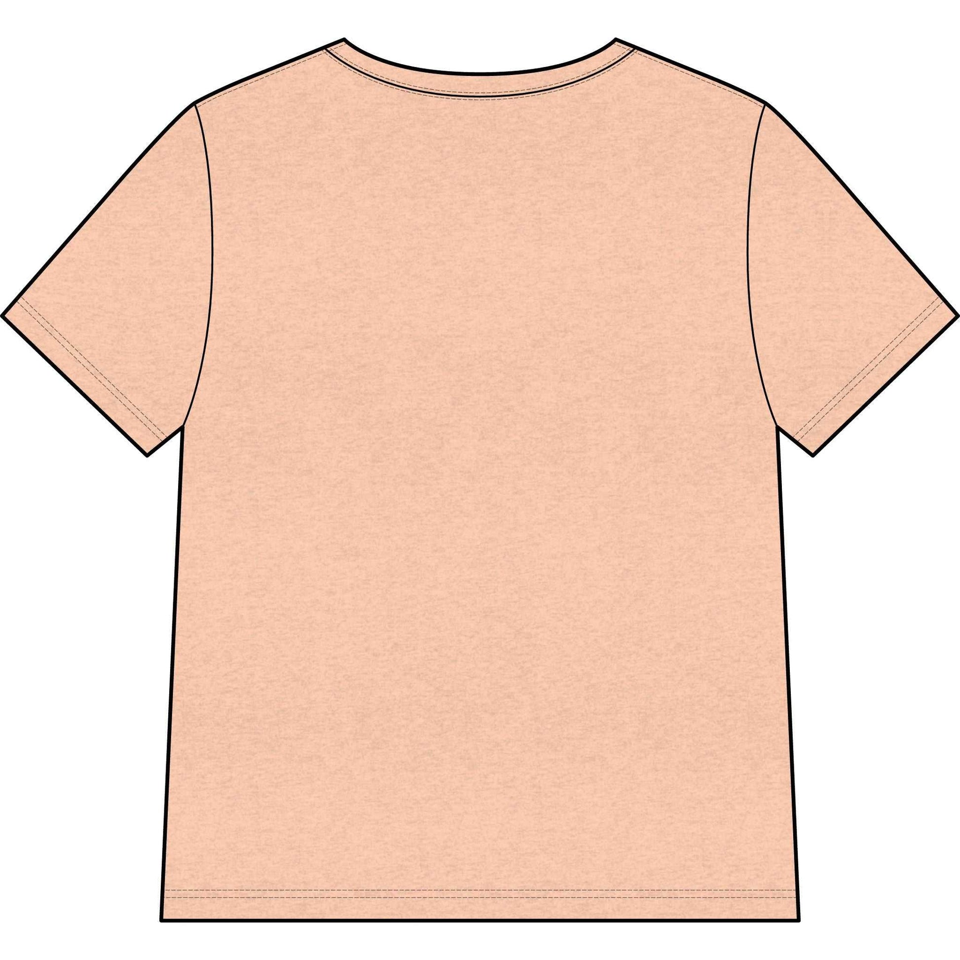 Fire red Be Unstoppable Women’s V-Neck Tee with golden script and heart detail