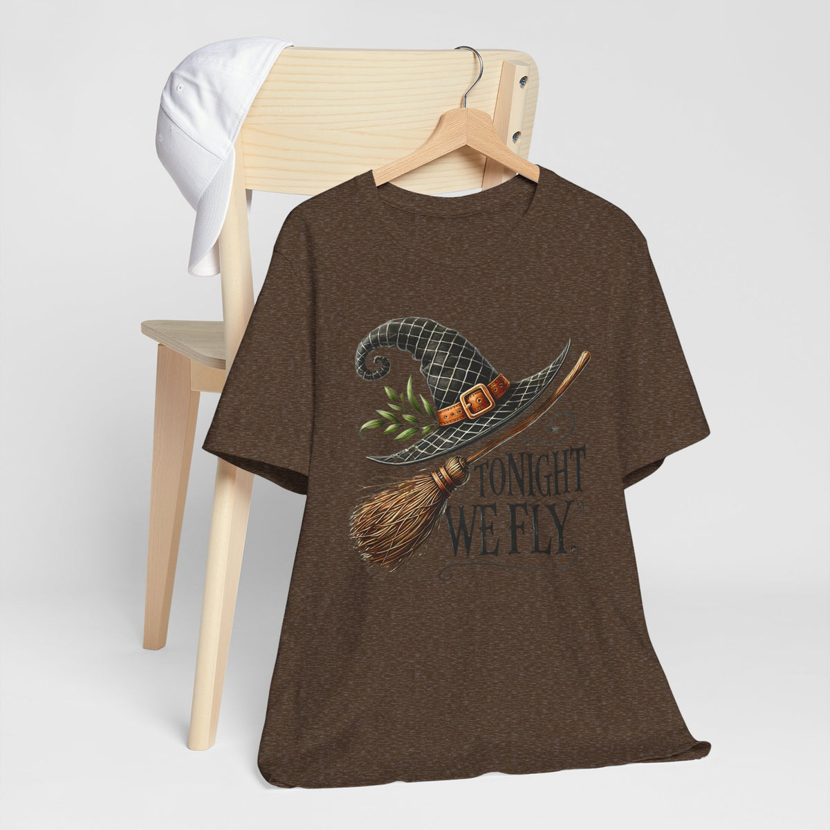 Tonight We Fly Witch Hat & Broom Halloween T‑Shirt