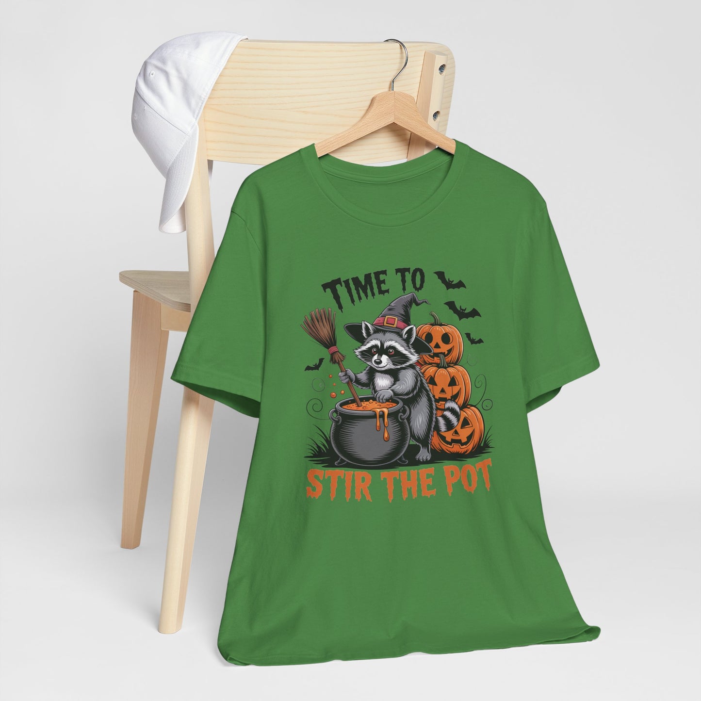 Time to Stir the Pot Raccoon Halloween Tee