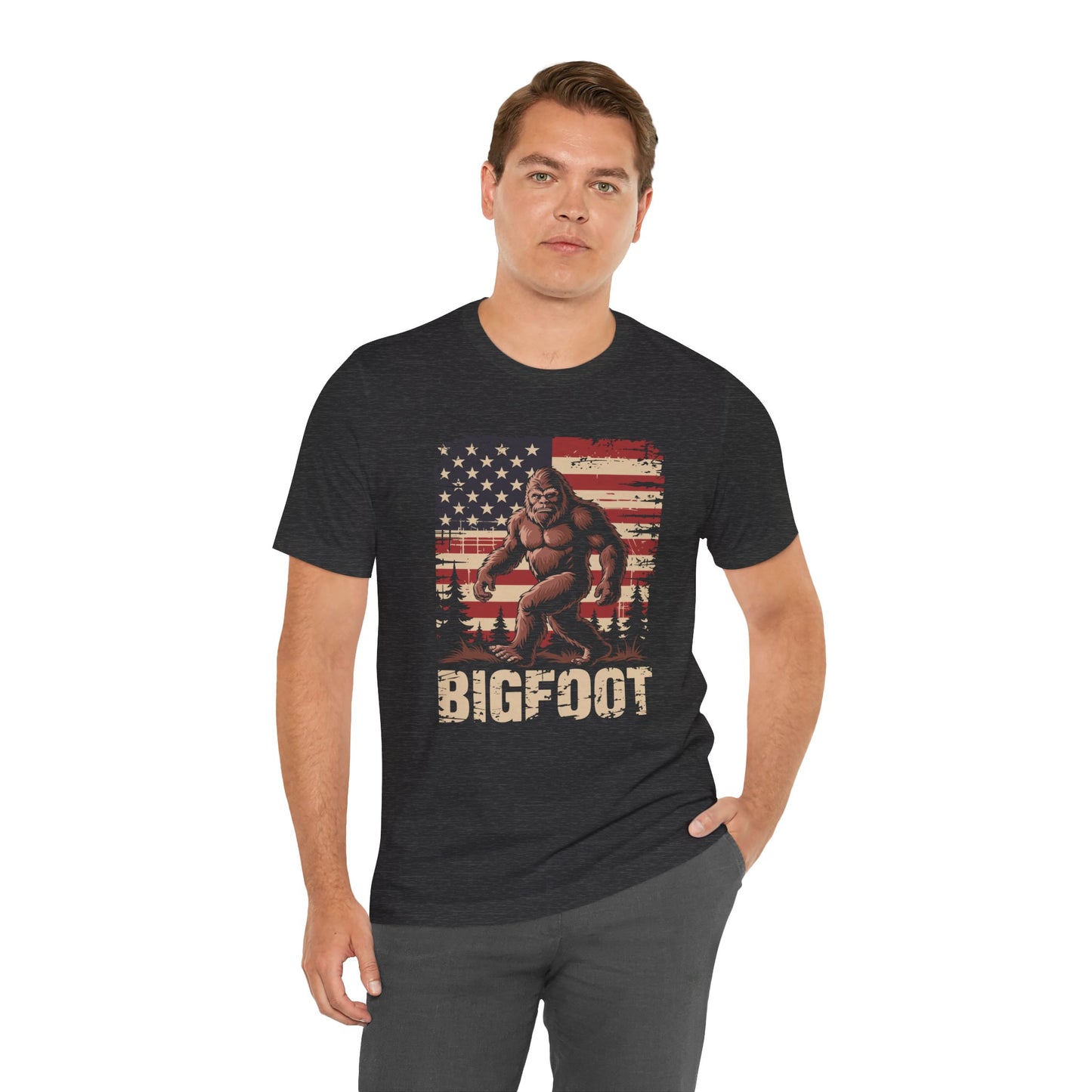 Bigfoot Flag T-Shirt — Vintage American Sasquatch Tee
