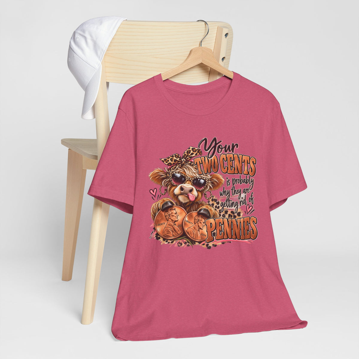 Your Two Cents Funny Highland Cow Graphic Tee