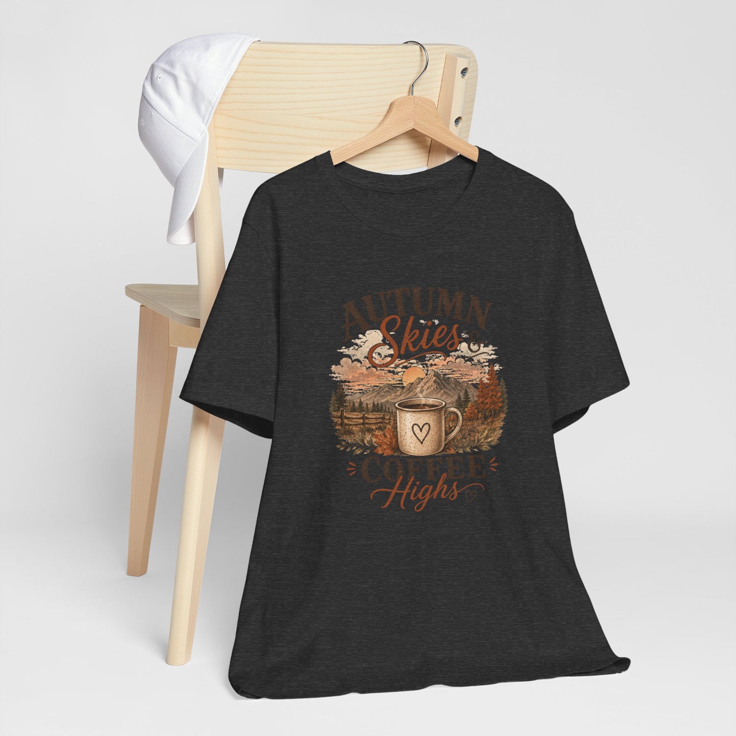 Autumn Skies & Coffee Highs | Bella+Canvas Unisex Fall Graphic Tee