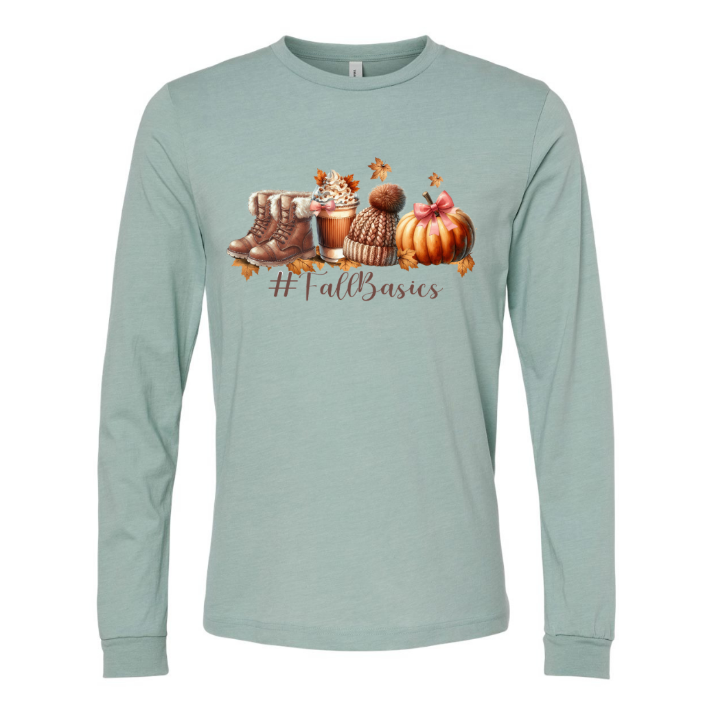 Fall Basics Long Sleeve Tee | Cozy Autumn Unisex Shirt