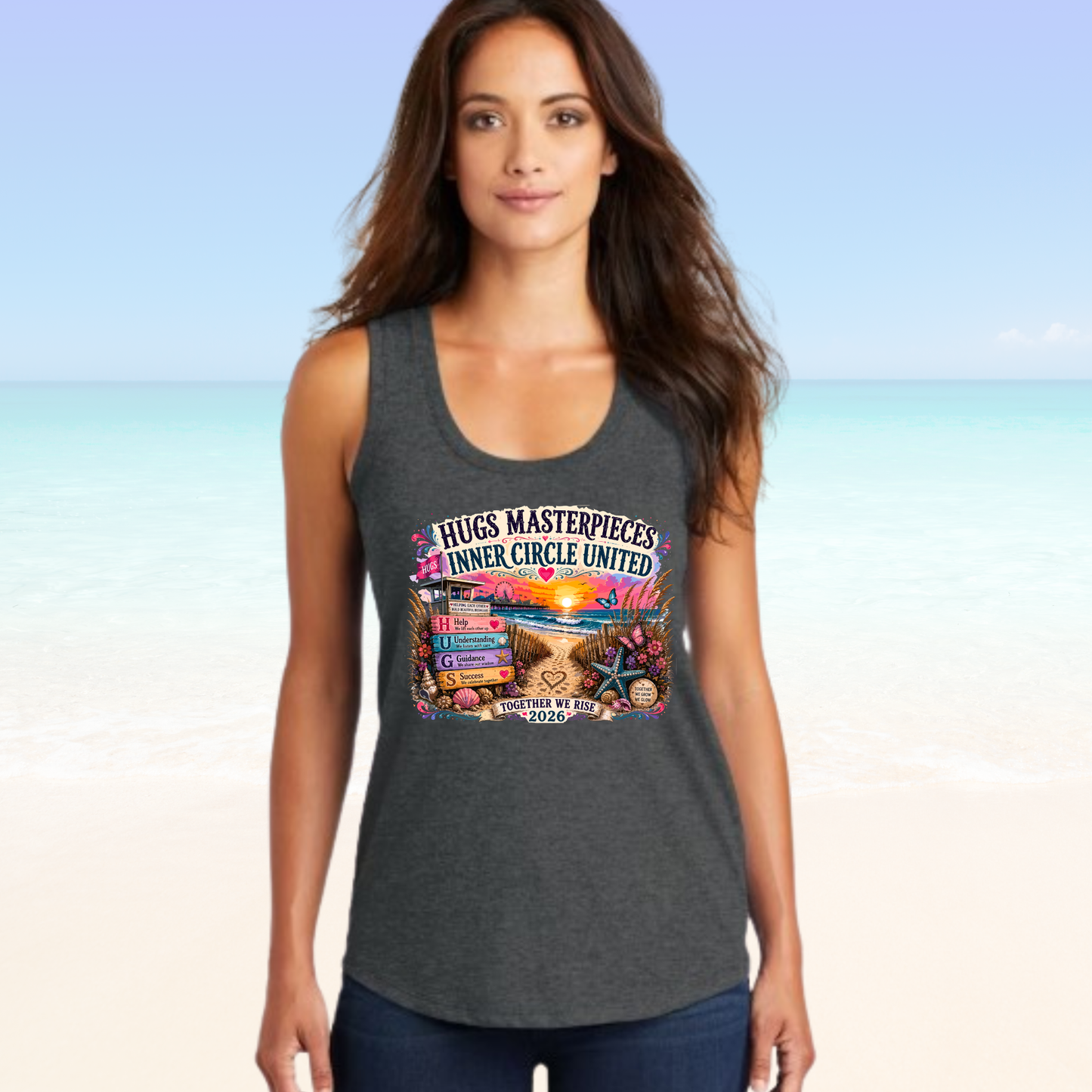 HUGS Masterpieces Inner Circle United Women's Tri-Blend Racerback Tank