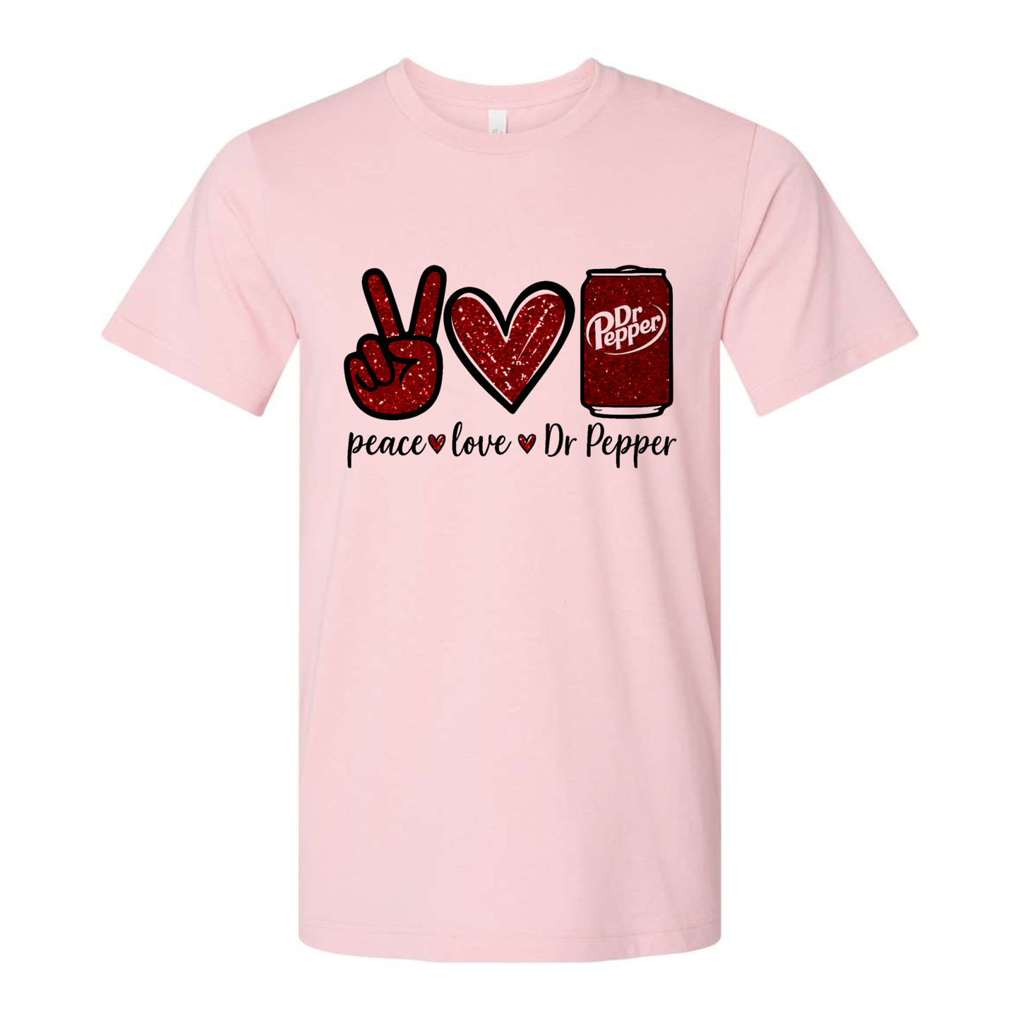 Peace Love Dr Pepper Adult Shirts
