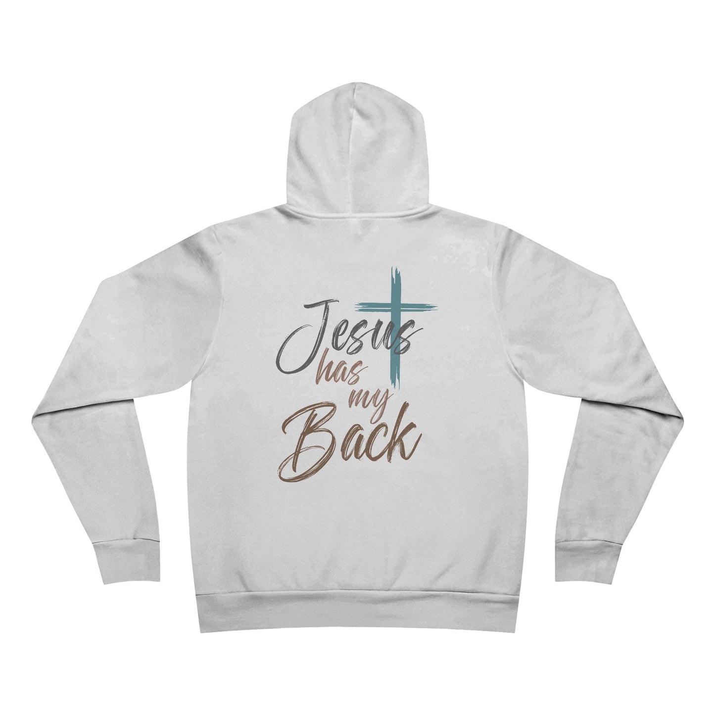 Jesus Has My Back Hoodie – Faith-Based Women’s Hoodie with Cross Design