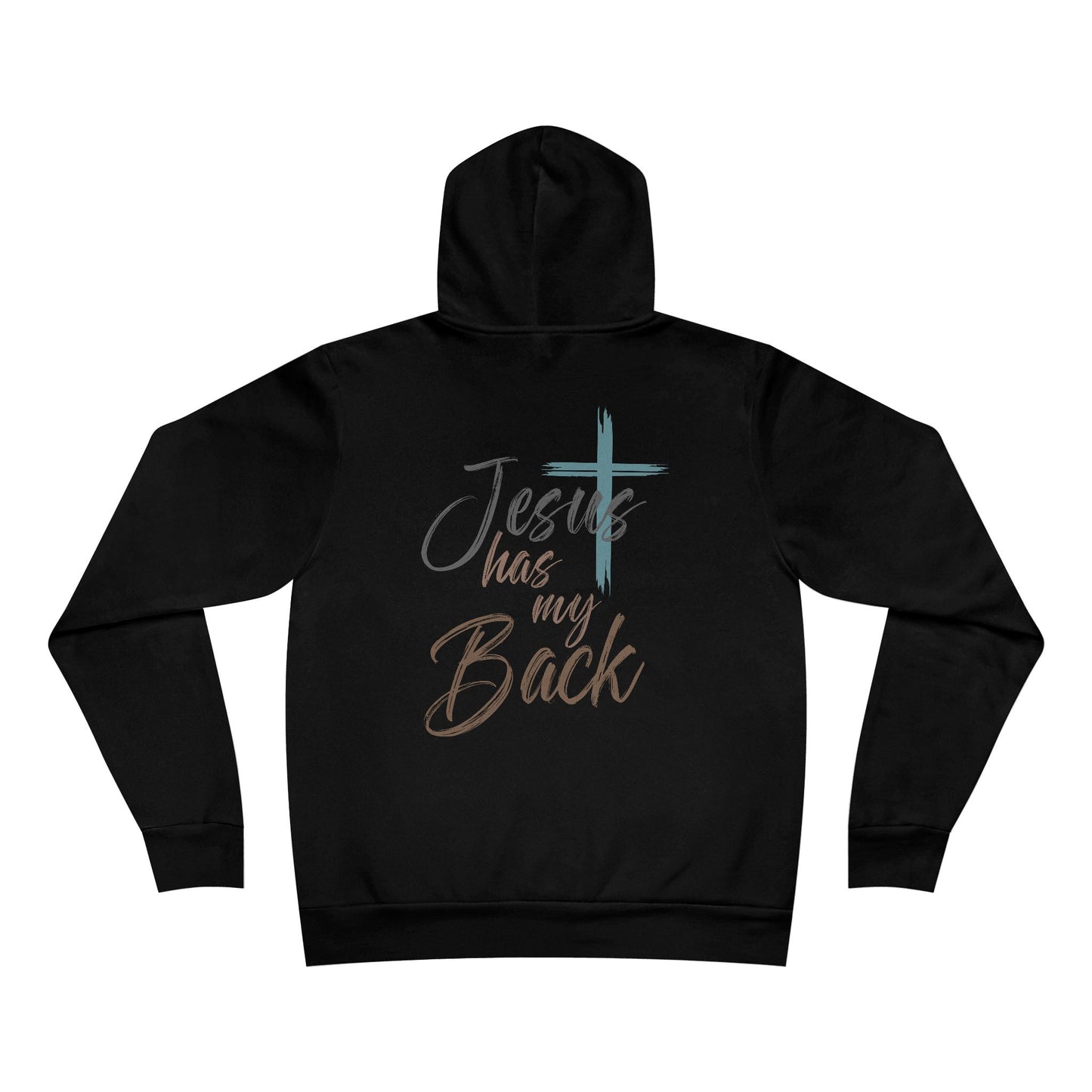 Jesus Has My Back Hoodie – Faith-Based Women’s Hoodie with Cross Design