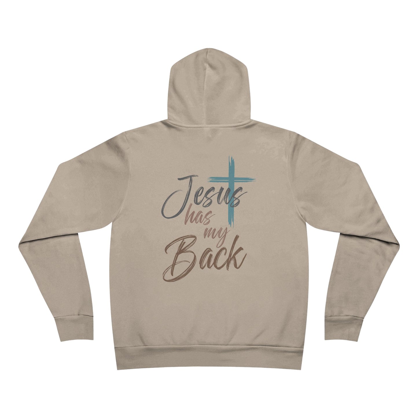 Jesus Has My Back Hoodie – Faith-Based Women’s Hoodie with Cross Design