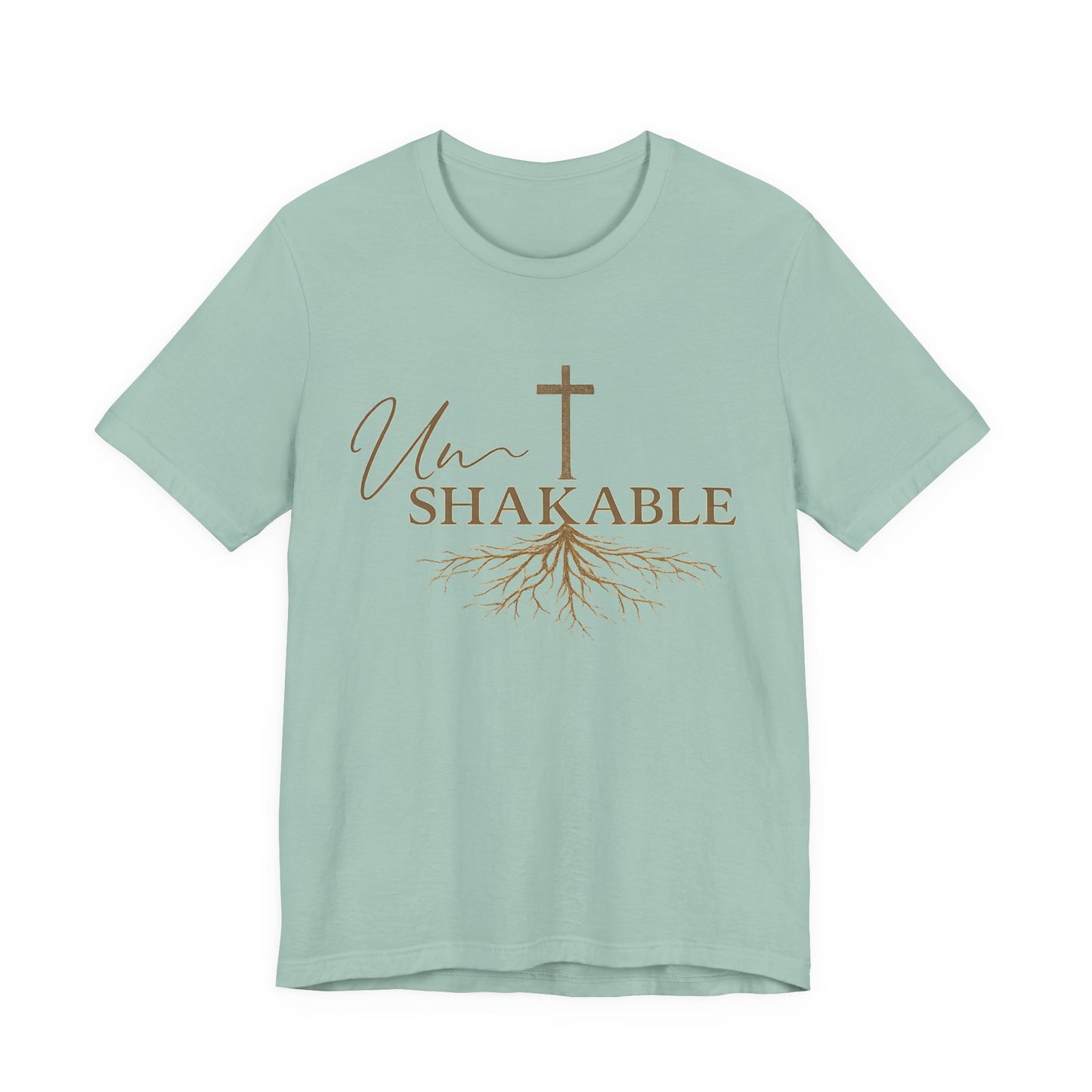 Unshakable Christian T‑Shirt — Cross & Roots Faith Tee