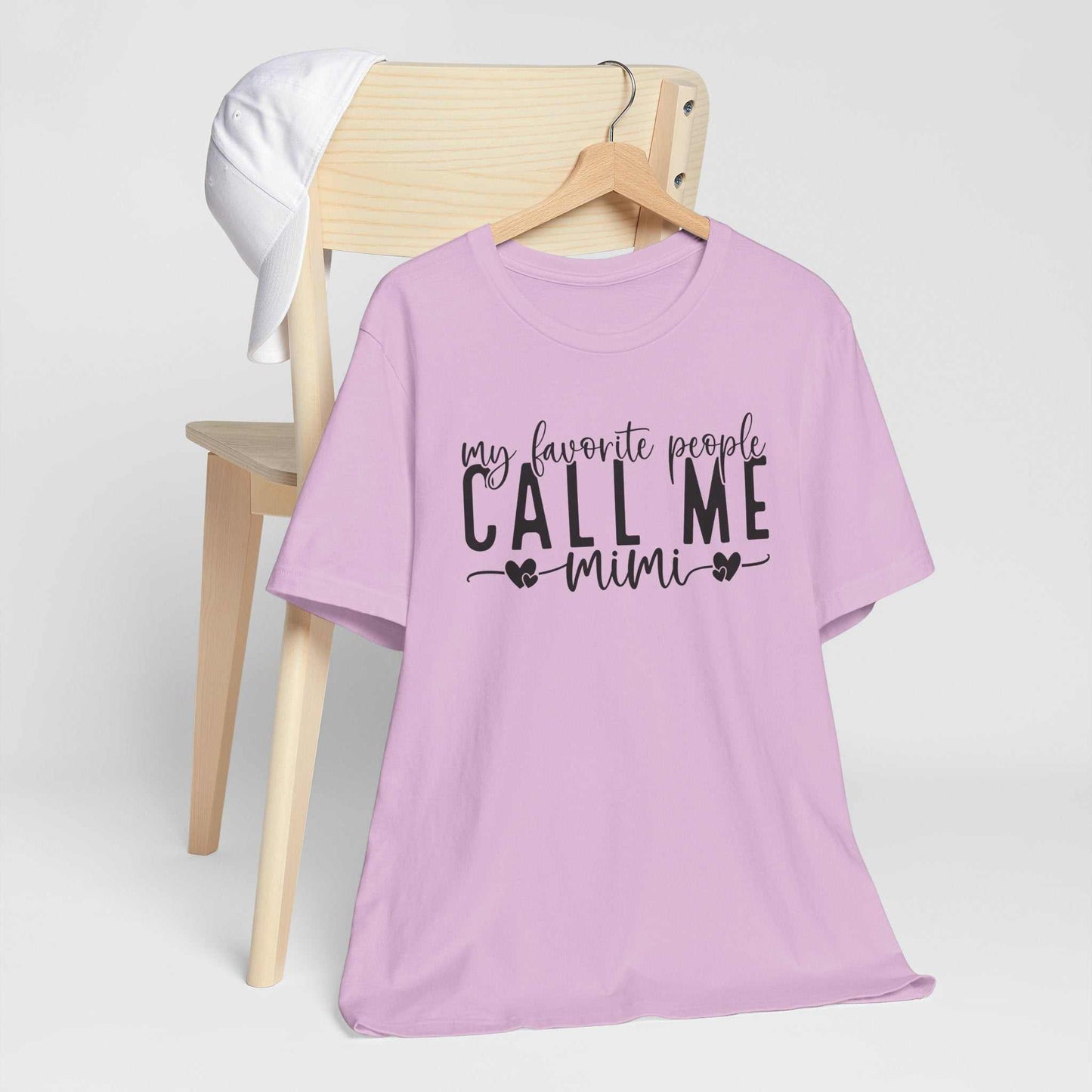 My Favorite People Call Me Mimi Shirt with elegant script and heart design for proud grandmothers