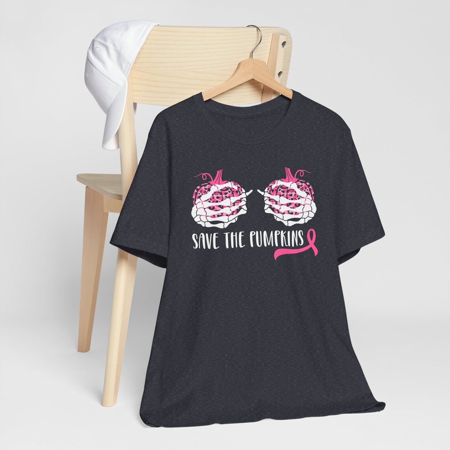 Save the Pumpkins Breast Cancer Awareness Halloween Tee