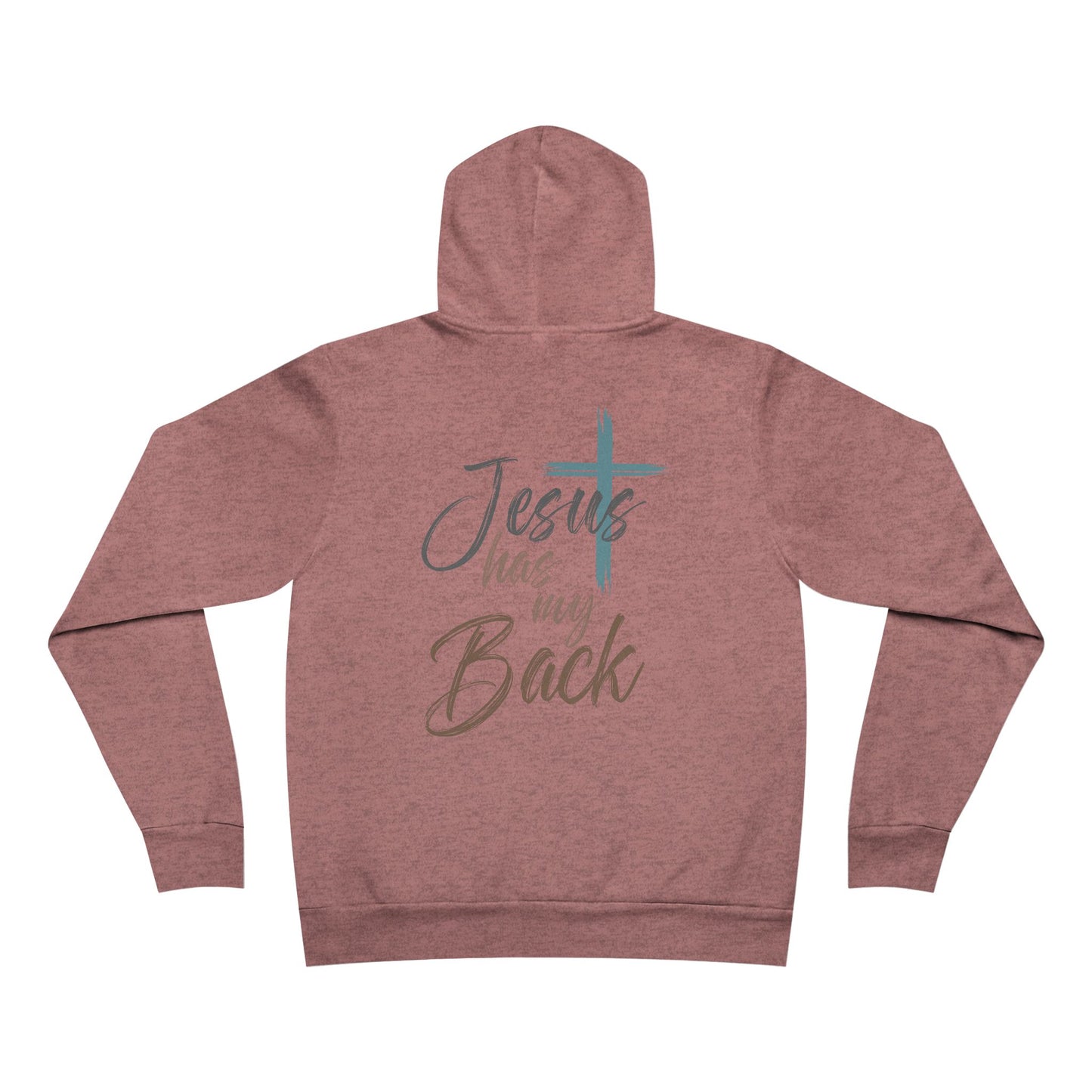 Jesus Has My Back Hoodie – Faith-Based Women’s Hoodie with Cross Design