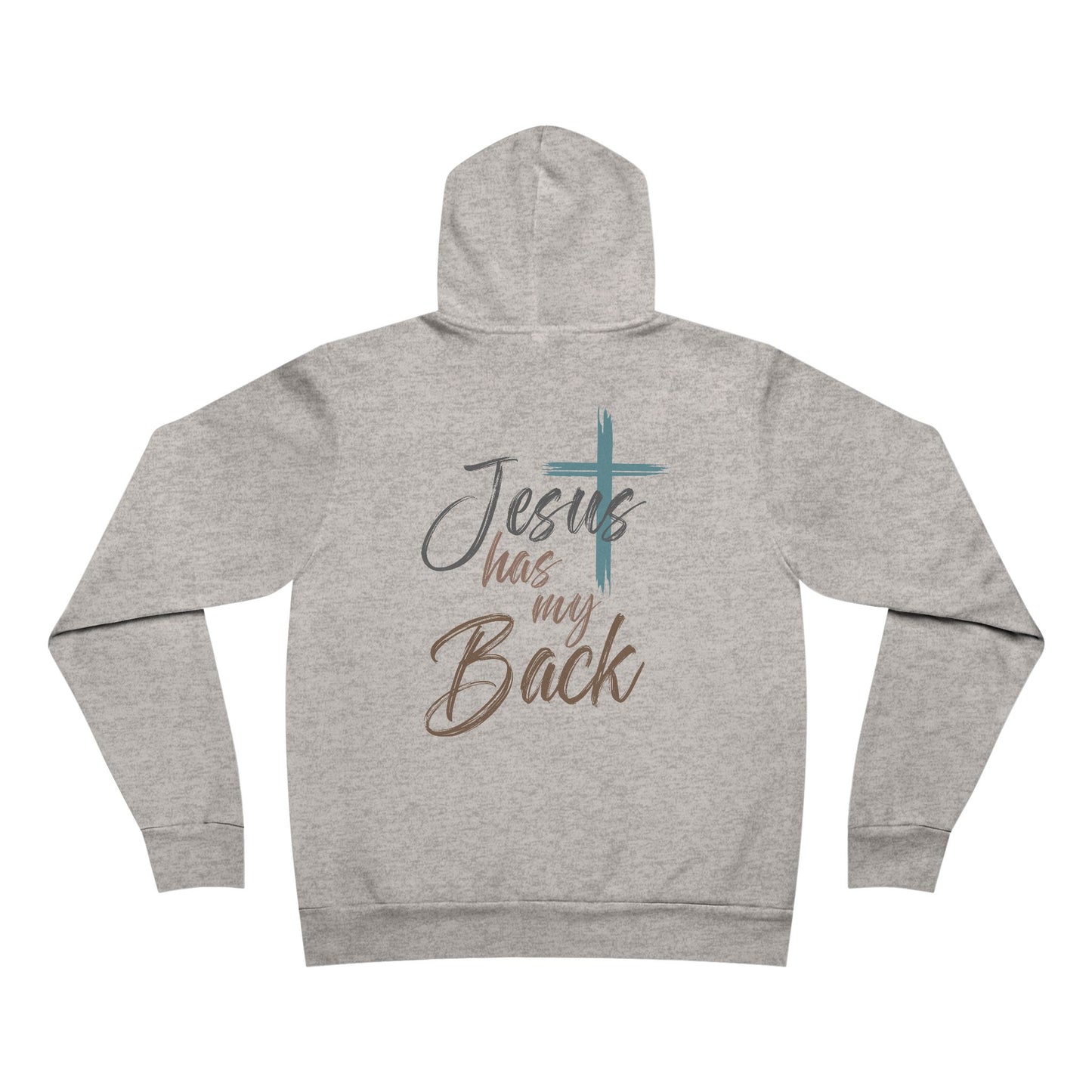 Jesus Has My Back Hoodie – Faith-Based Women’s Hoodie with Cross Design