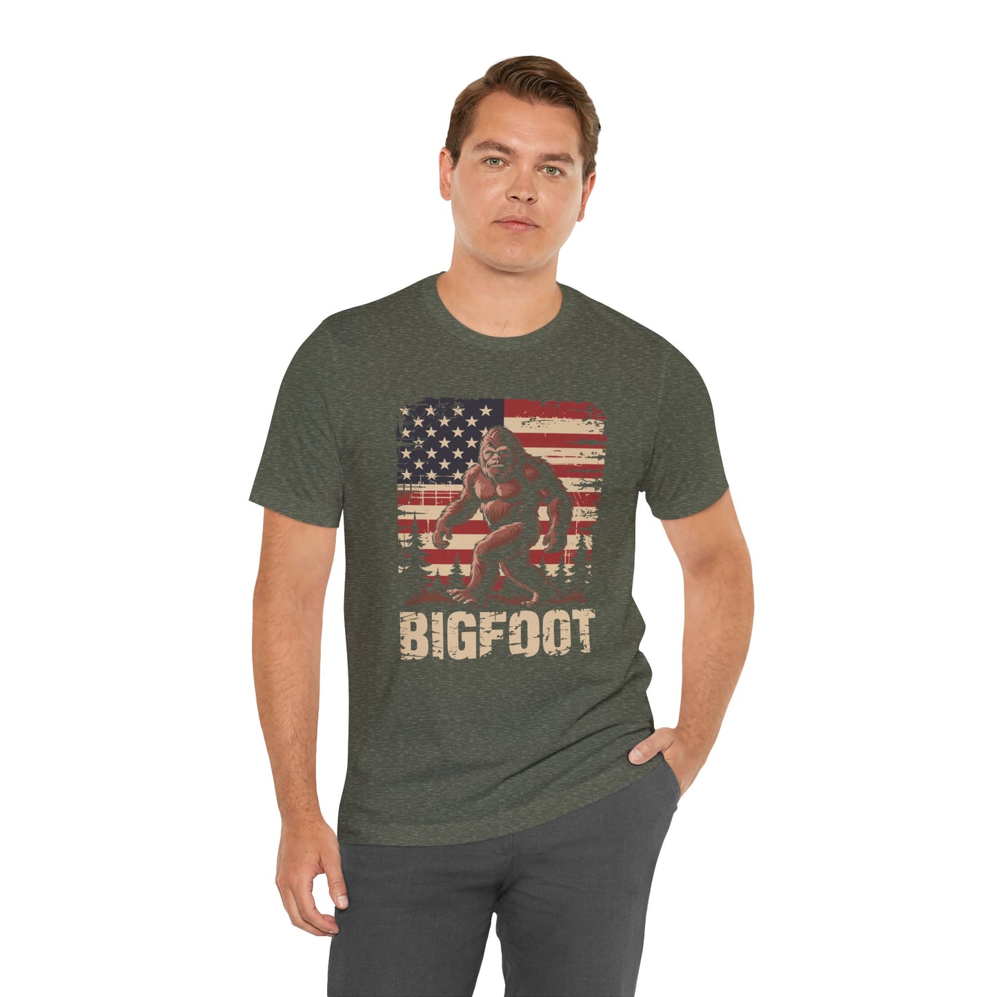 Bigfoot Flag T-Shirt — Vintage American Sasquatch Tee
