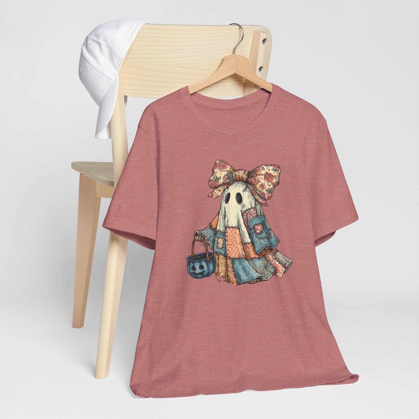 Patchwork Ghost Girl Halloween Tee