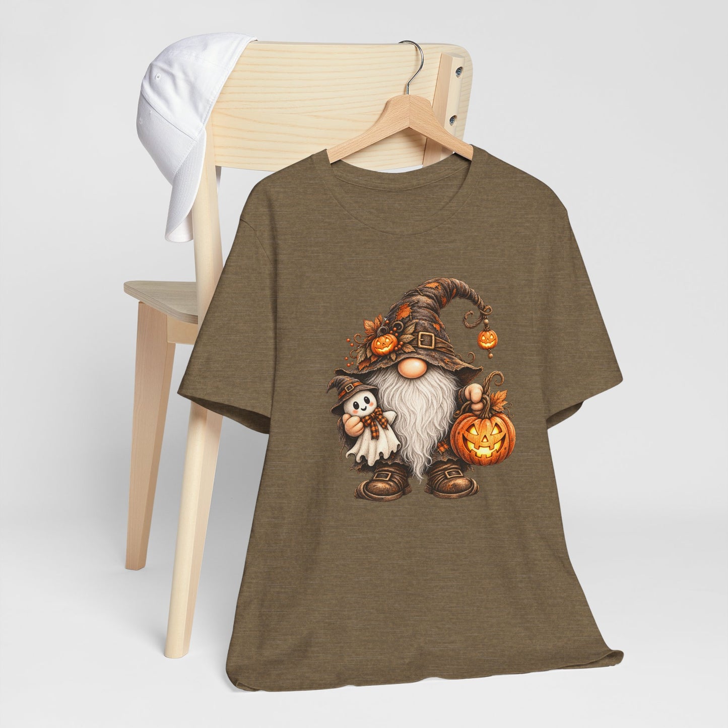 Halloween Gnome with Ghost & Pumpkin Tee