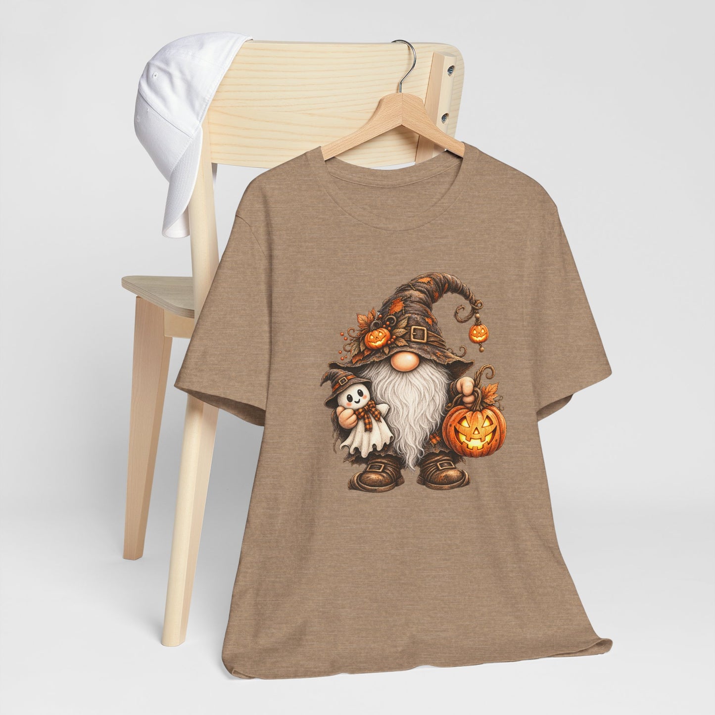 Halloween Gnome with Ghost & Pumpkin Tee