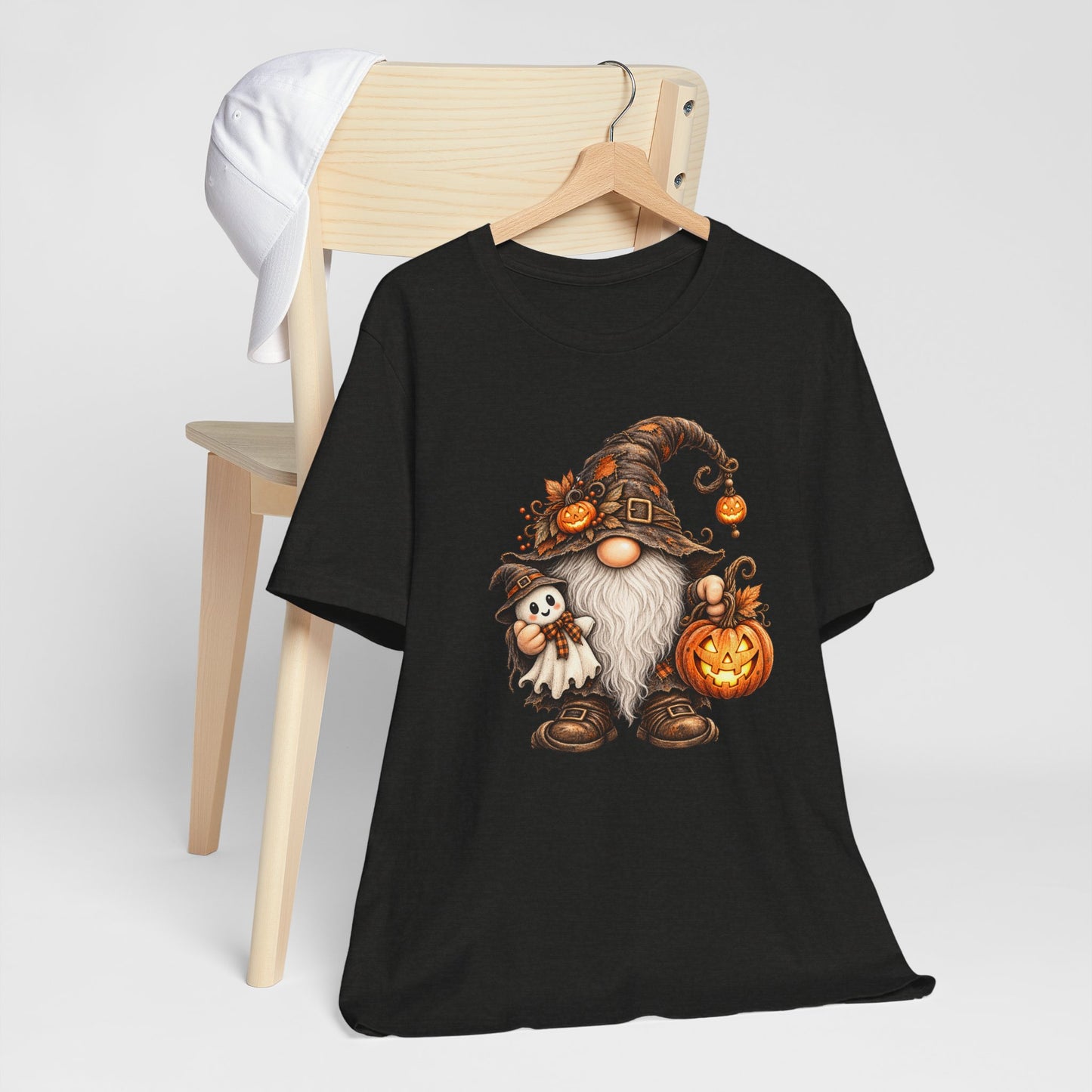 Halloween Gnome with Ghost & Pumpkin Tee