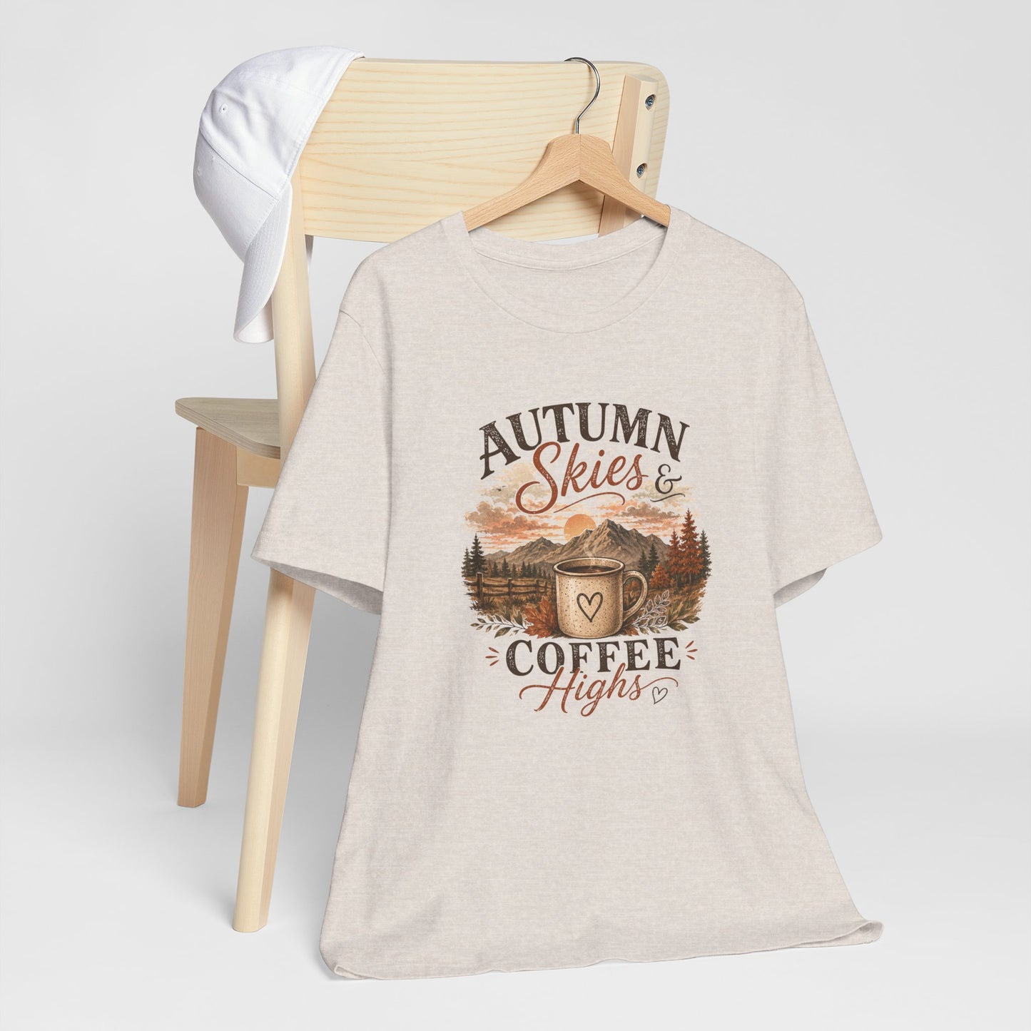 Autumn Skies & Coffee Highs | Bella+Canvas Unisex Fall Graphic Tee