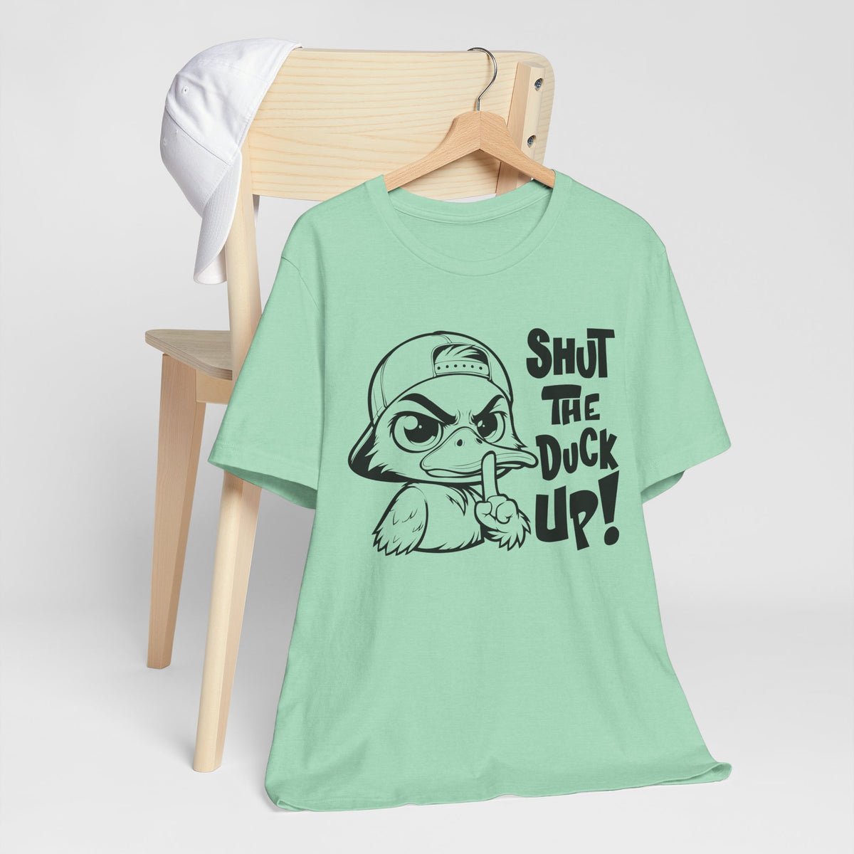 Shut The Duck Up Funny Graphic Tee – Women’s Humor Shirt