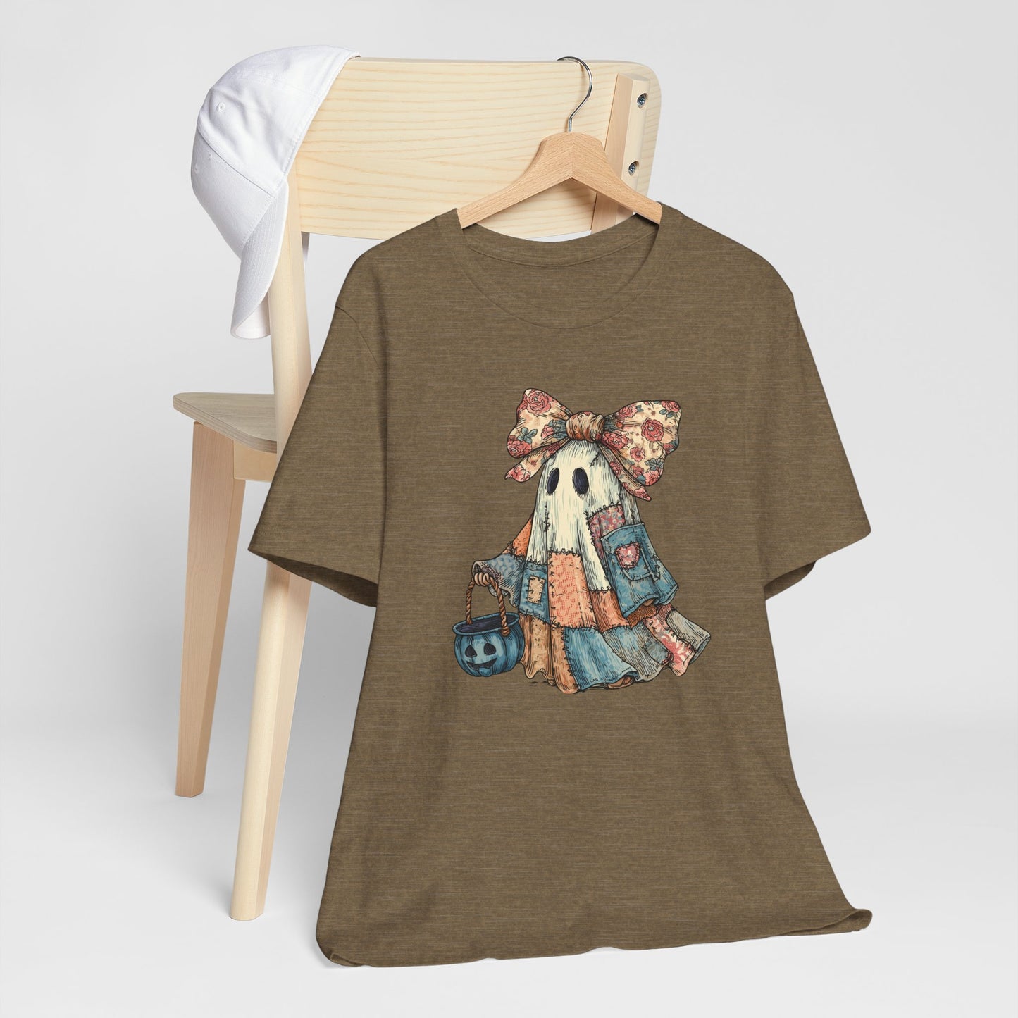 Patchwork Ghost Girl Halloween Tee