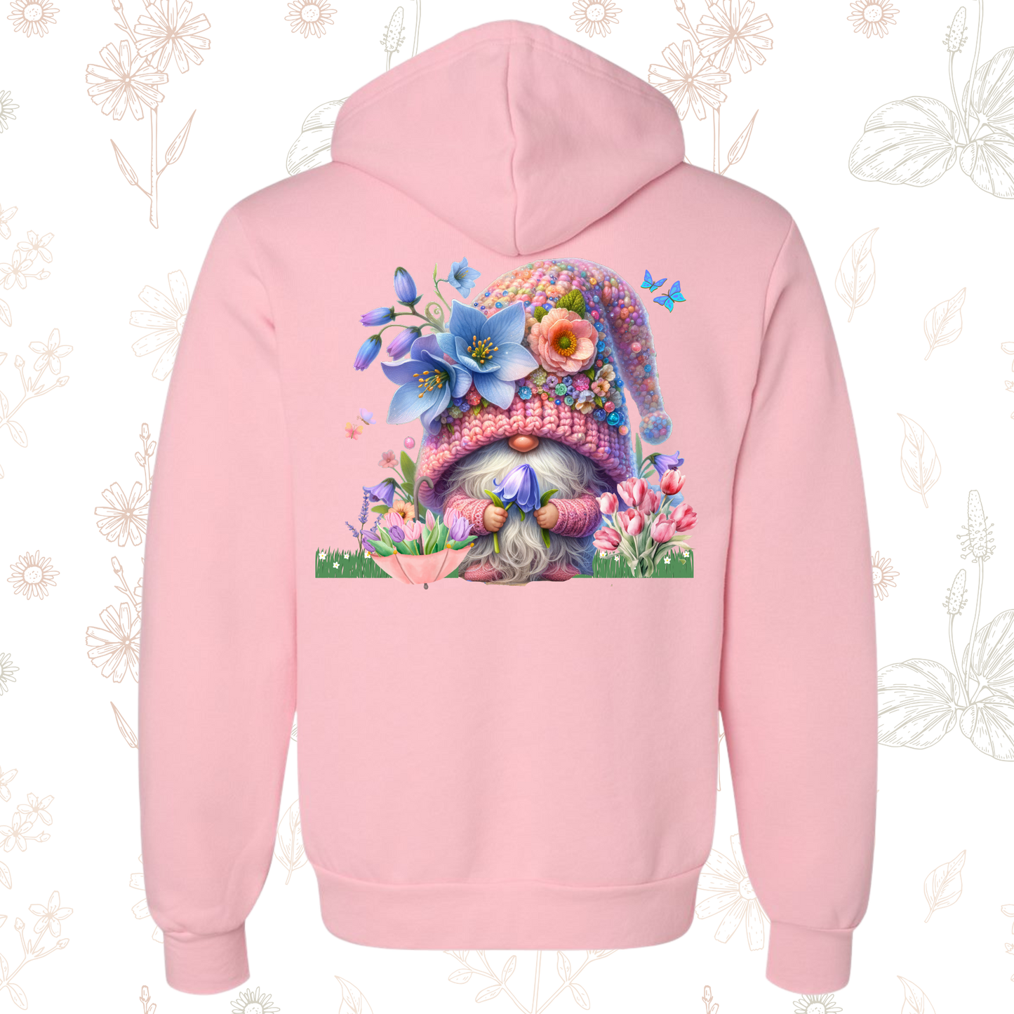 Spring Gnome Zip Up Hoodie 2