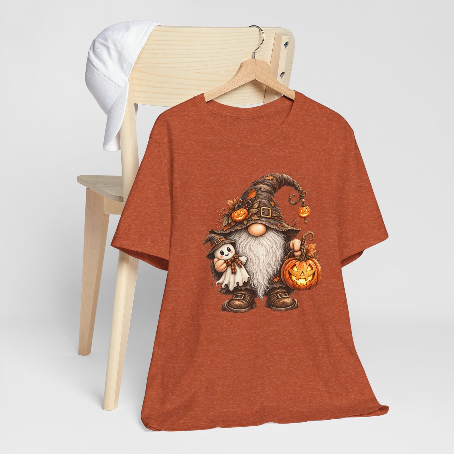 Halloween Gnome with Ghost & Pumpkin Tee