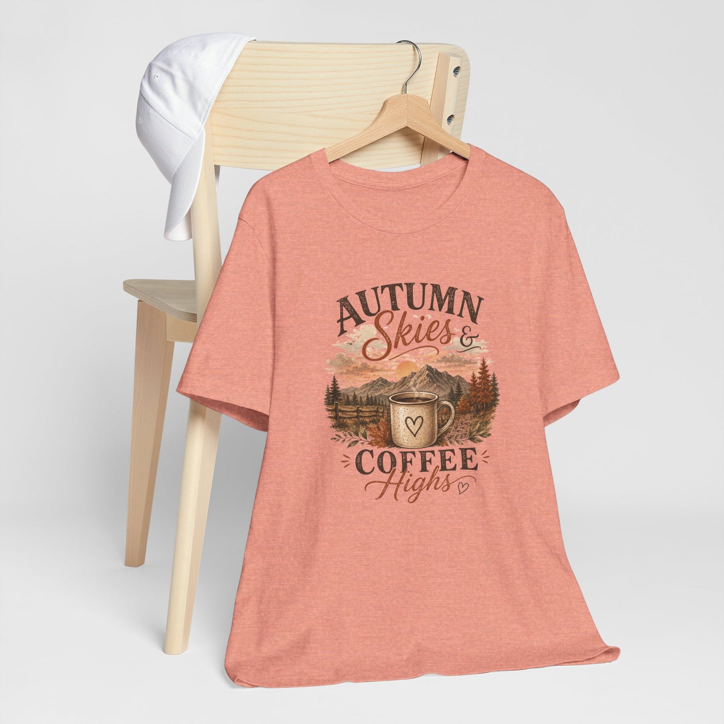 Autumn Skies & Coffee Highs | Bella+Canvas Unisex Fall Graphic Tee
