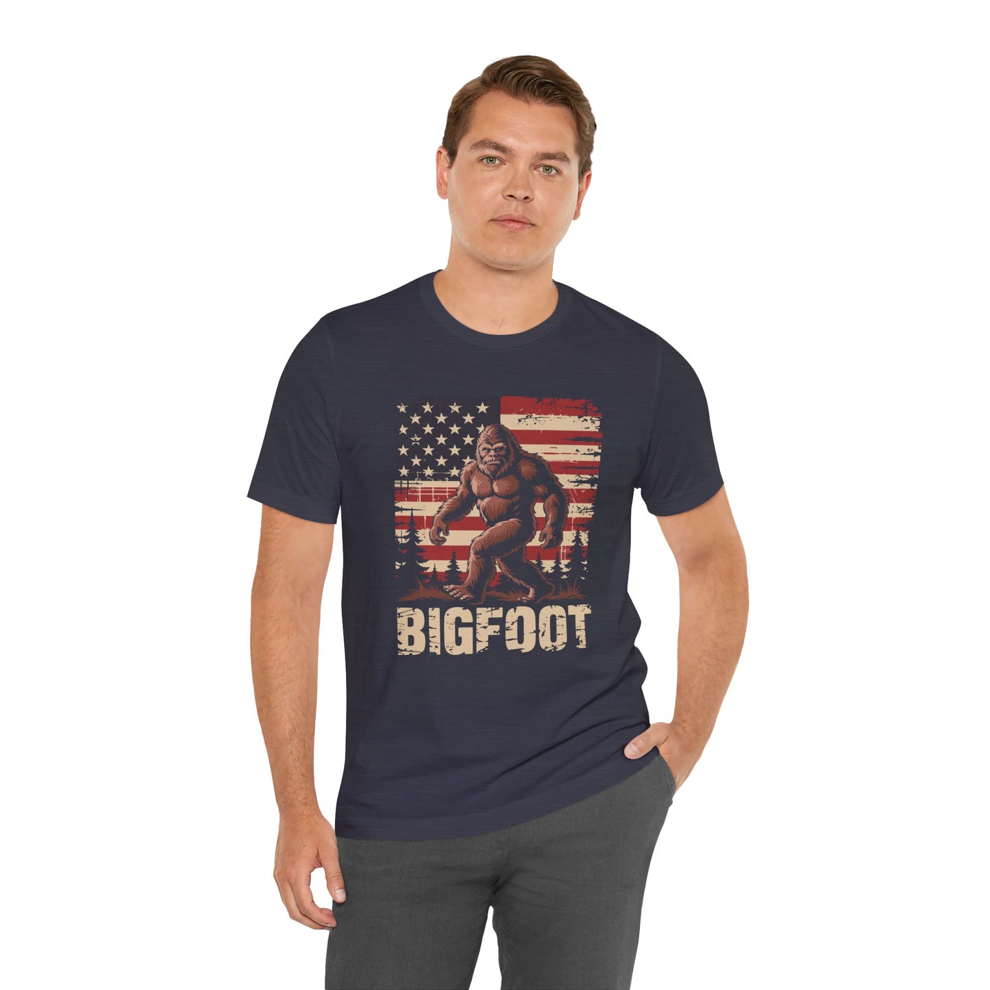 Bigfoot Flag T-Shirt — Vintage American Sasquatch Tee