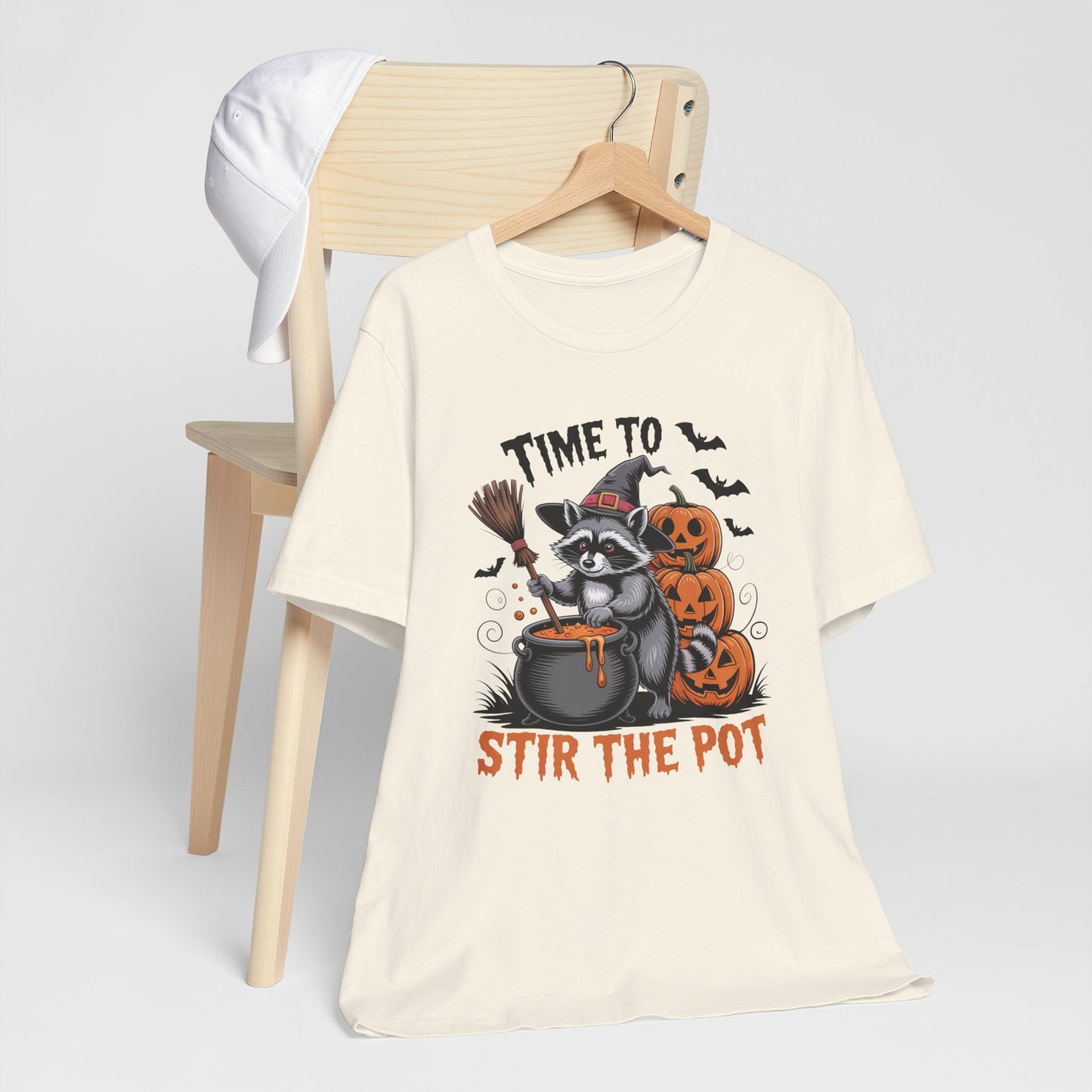 Time to Stir the Pot Raccoon Halloween Tee