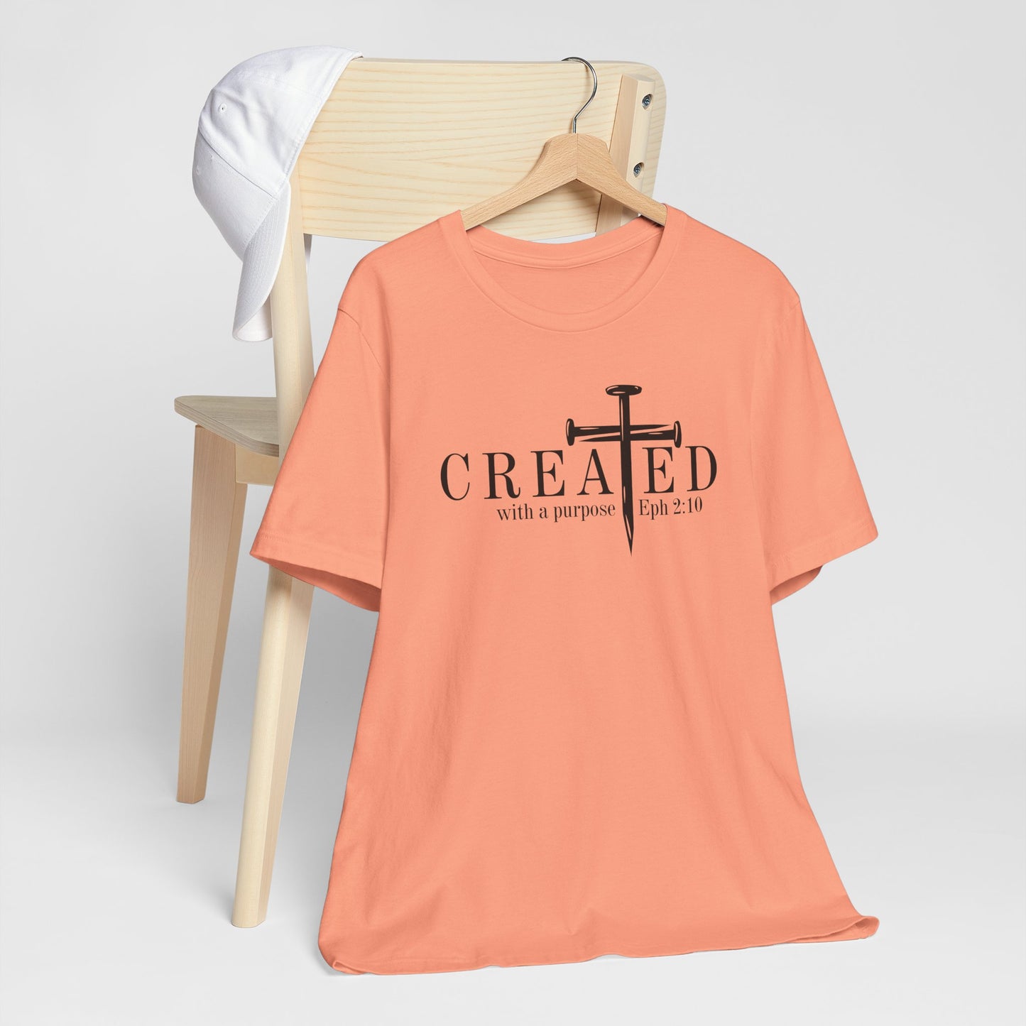 Created With a Purpose Ephesians 2:10 Christian Graphic Tee