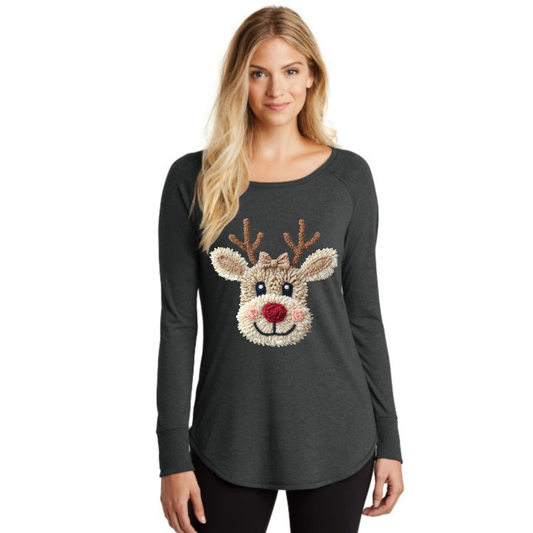 Cozy Reindeer Long Sleeve Tee