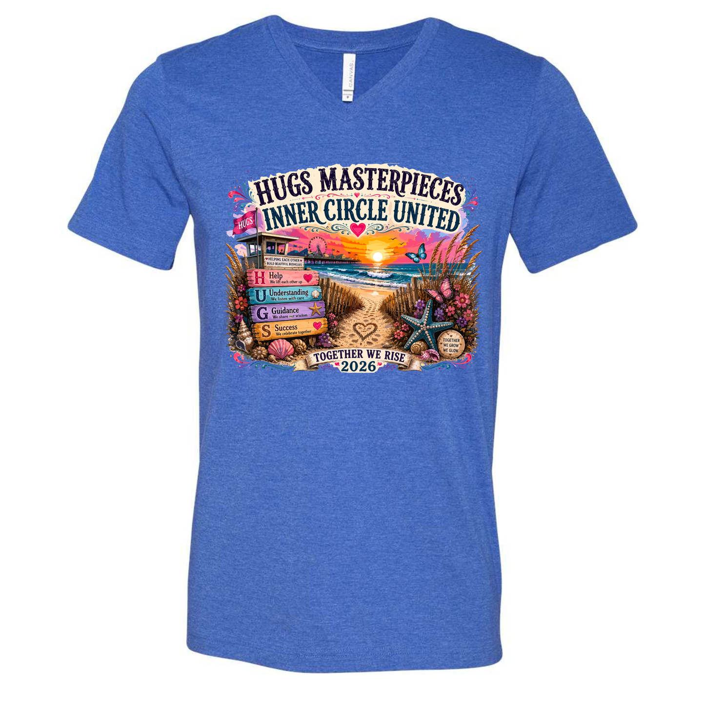 HUGS Masterpieces Inner Circle United Unisex V-Neck Tee