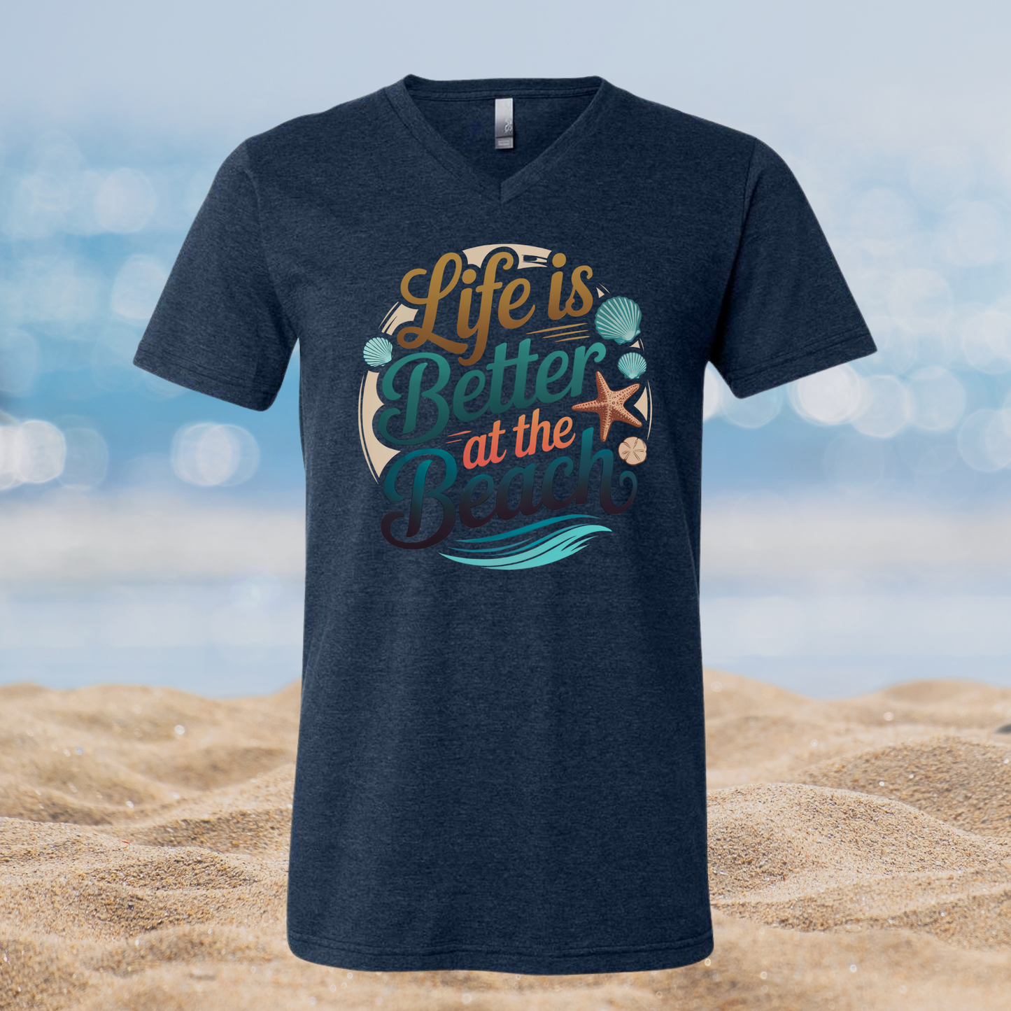 Life is Better At The Beach V-neck Tee