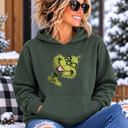 Resting Holiday Face Women’s Fleece Graphic Hoodie