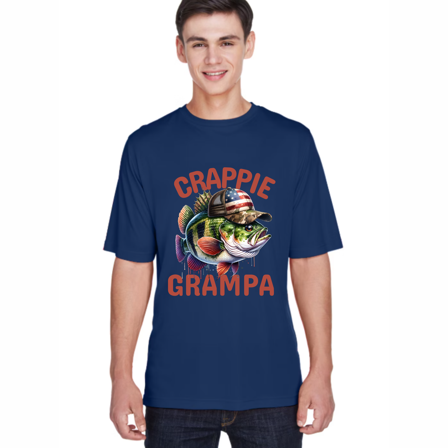 Crappie_Grampa_Fishing_Shirt in blue