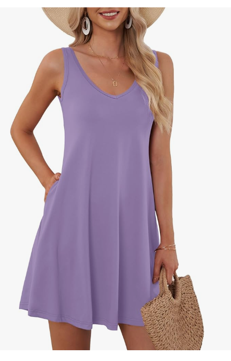 Customizable Lilac colored summer dress 