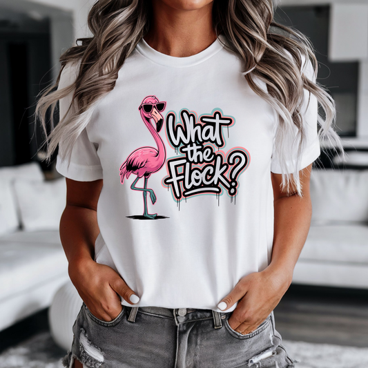 Funny Flamingo Shirt in White