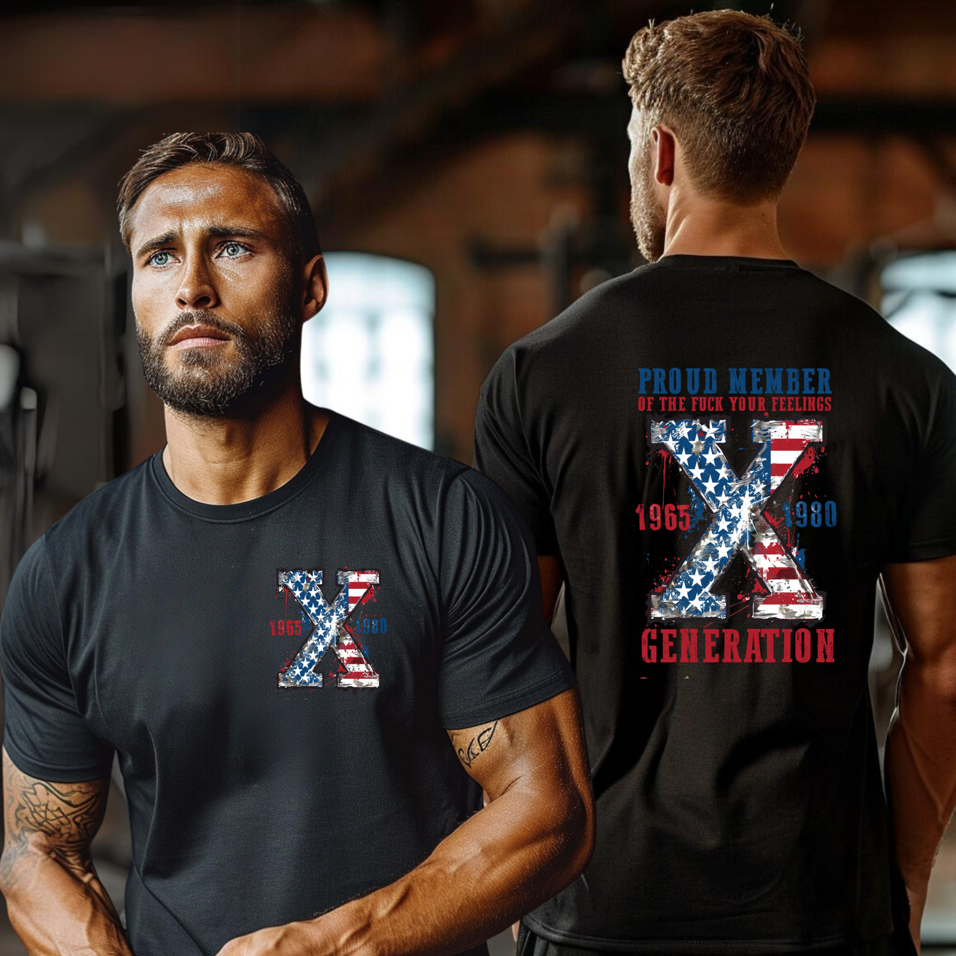 Gen X Crew Neck Shirt in Black