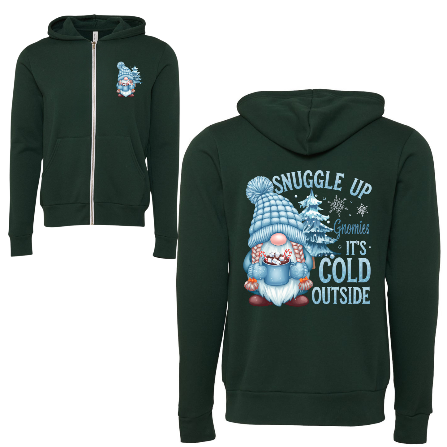 Gnome It's Cold Outside Zip Up Hoodie