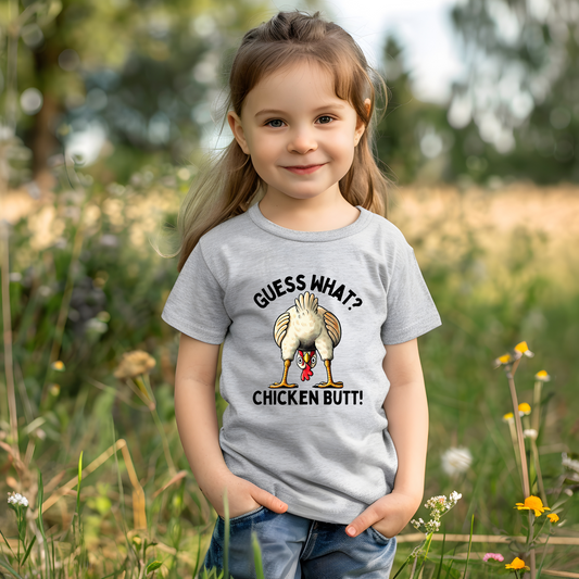 Guess what Chicken Butt Athletic Grey Youth