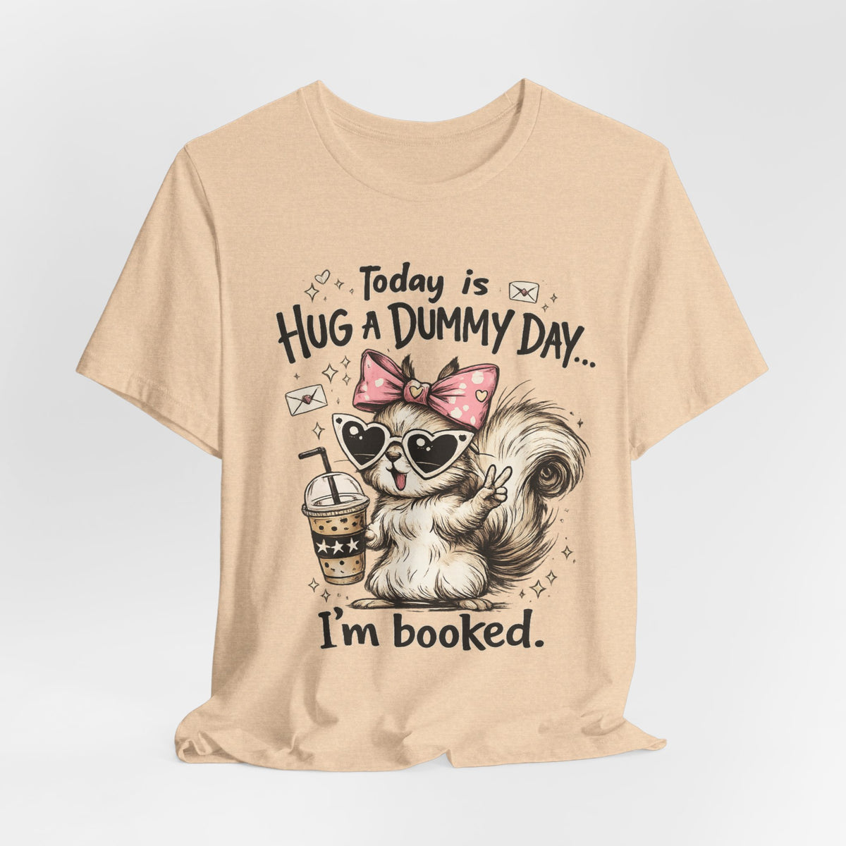 Hug a Dummy Day funny Adult tee - soft cream