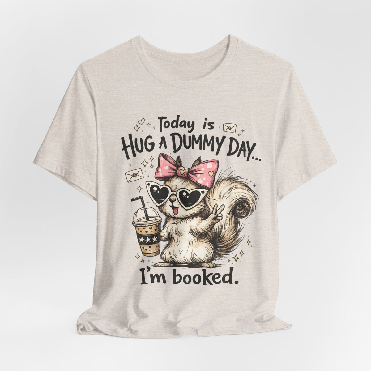 Hug a Dummy Day funny Adult tee - vintage white