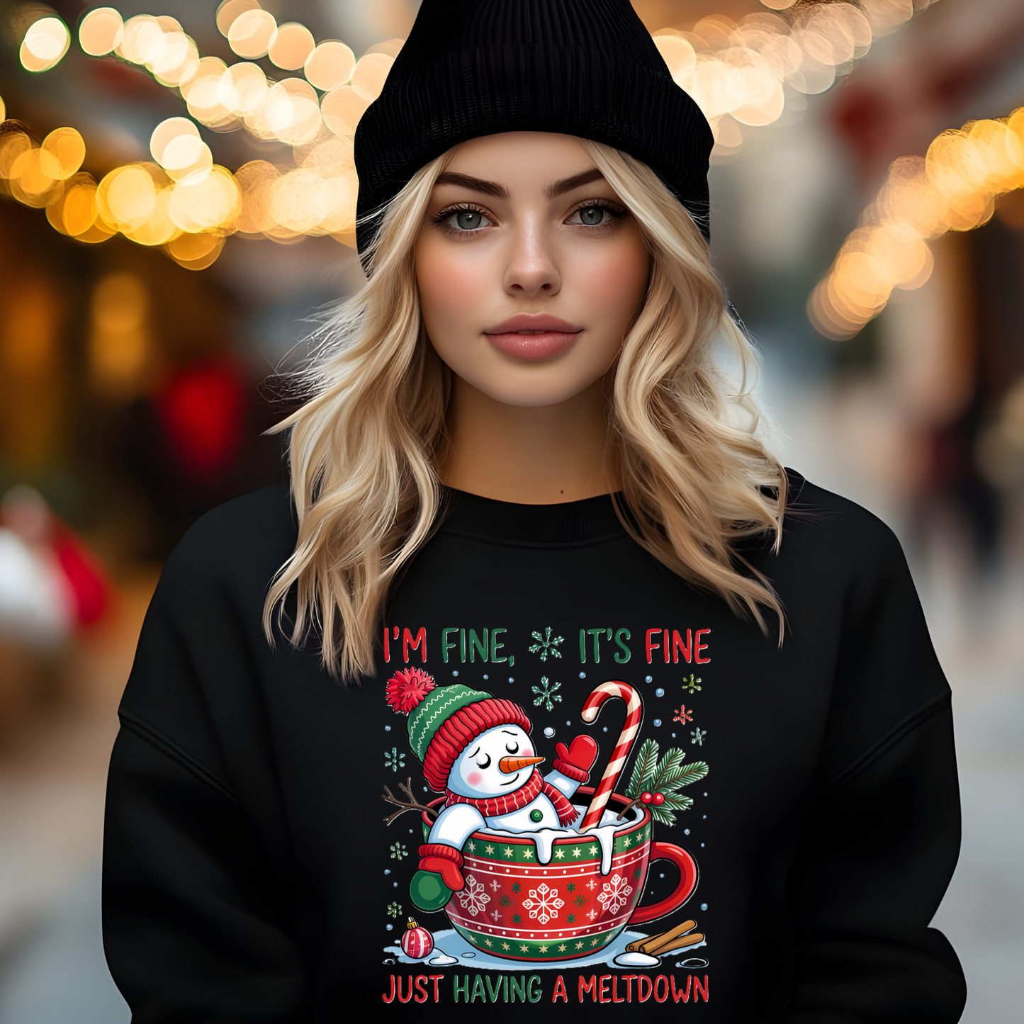 I'm Just Having a Melt Down Black Sweatshirt