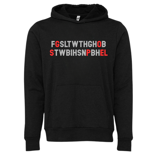 John 3:16 Gospel Code Hoodie with hidden scripture design and soft Bella Canvas fabric
