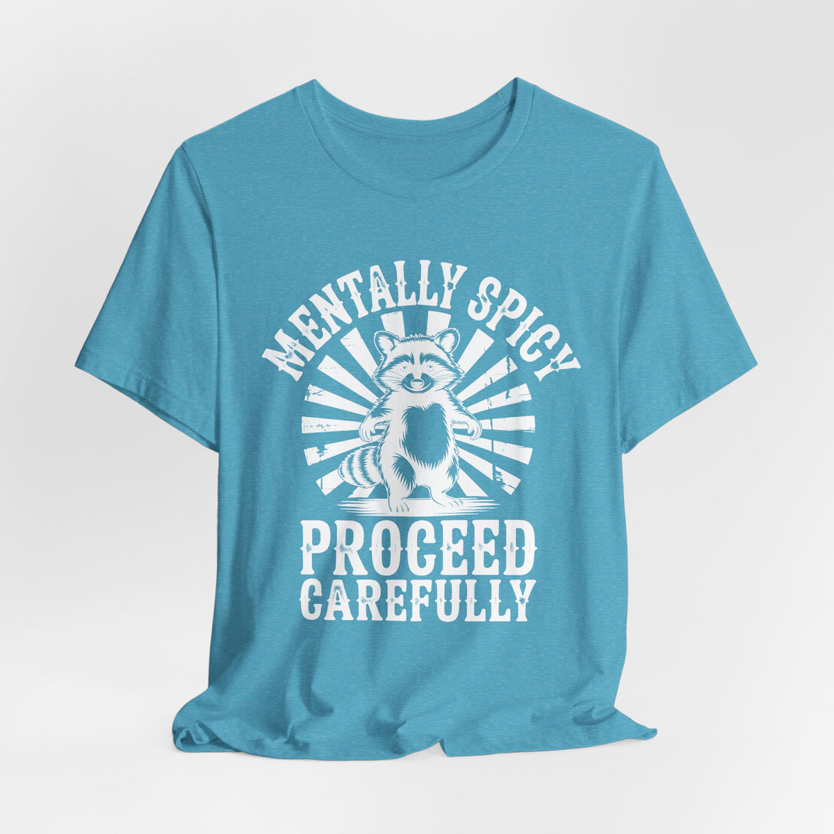 Sarcastic Sunshine Raccoon Tee - Aqua