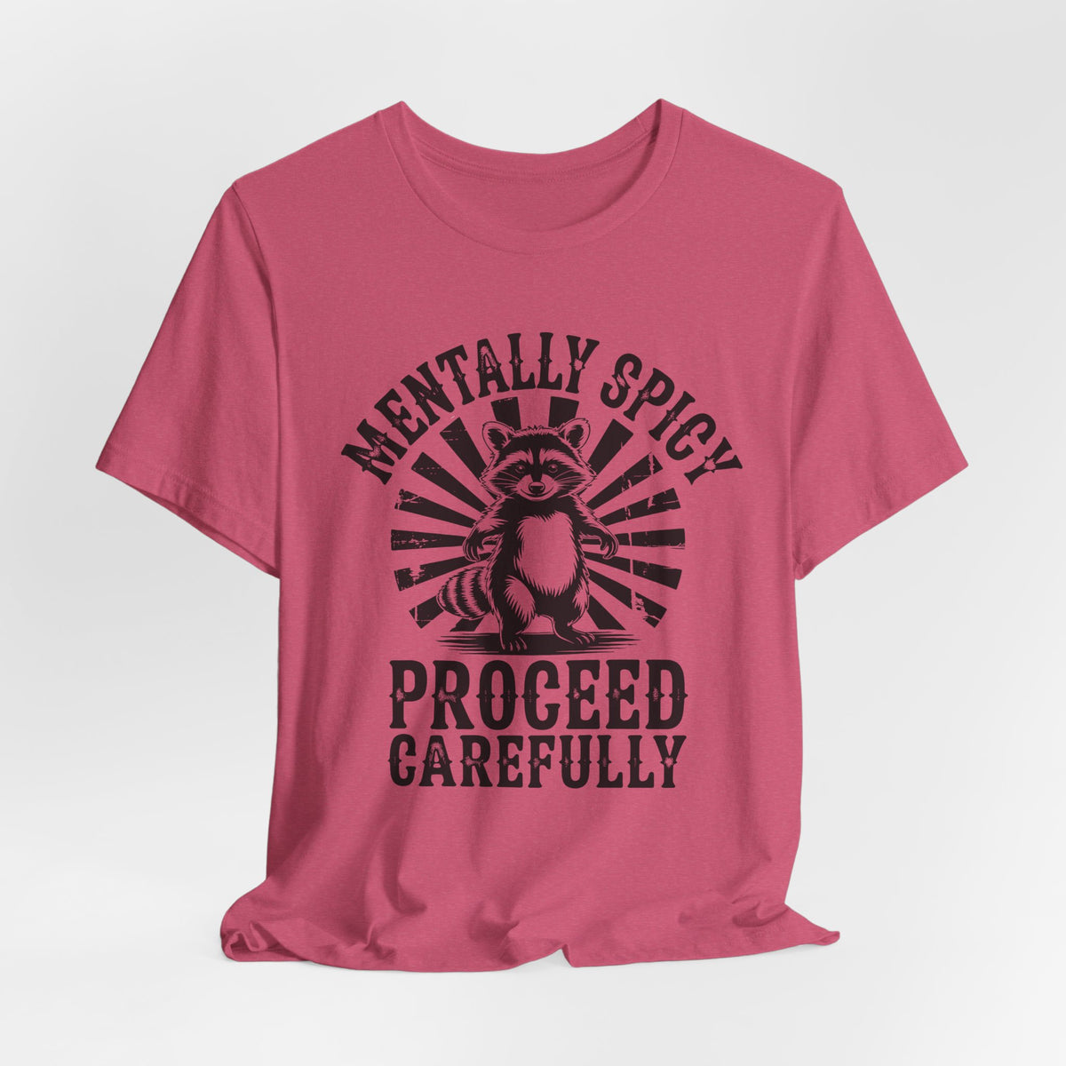 Sarcastic Sunshine Raccoon Tee - berry