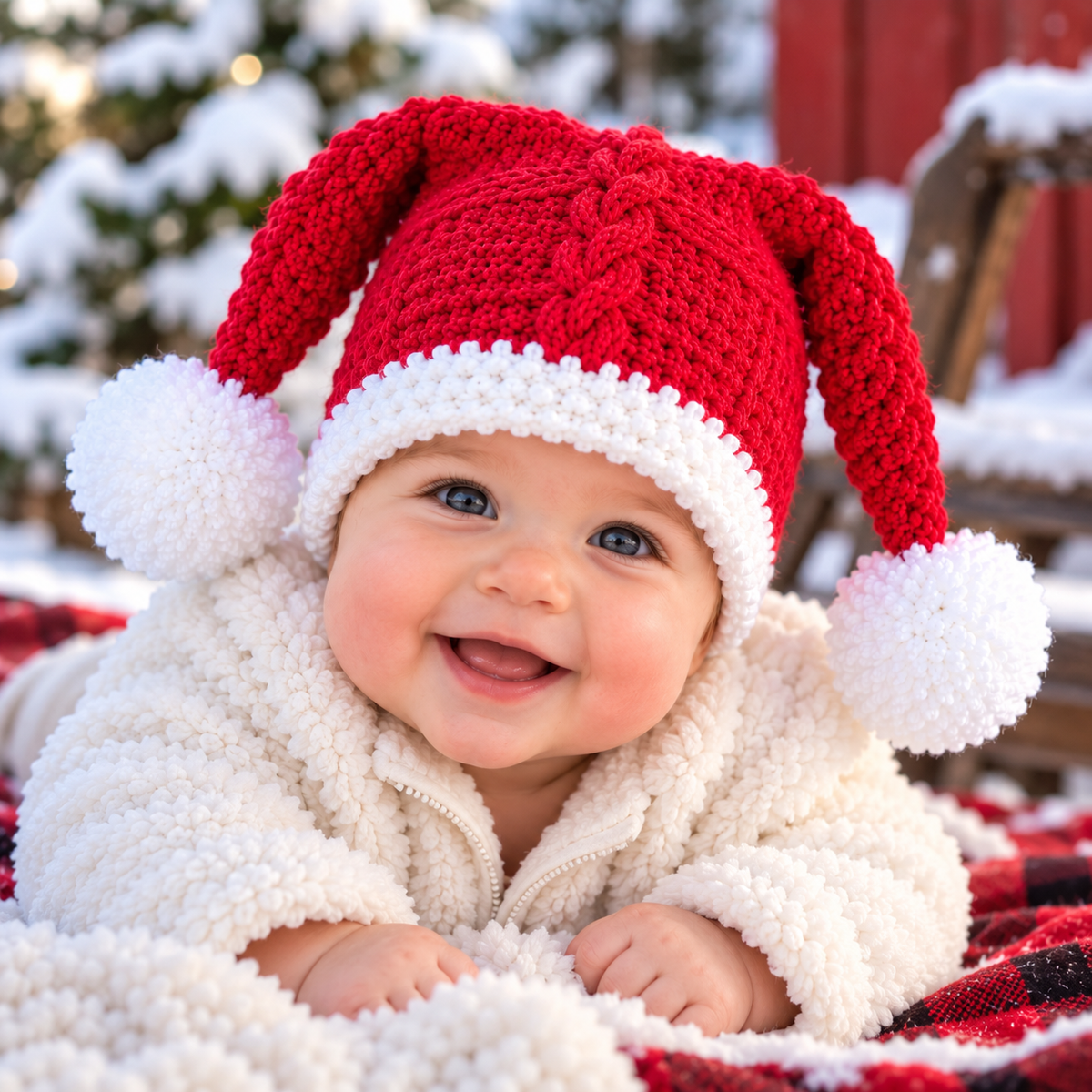 Handmade Crochet Santa Hat